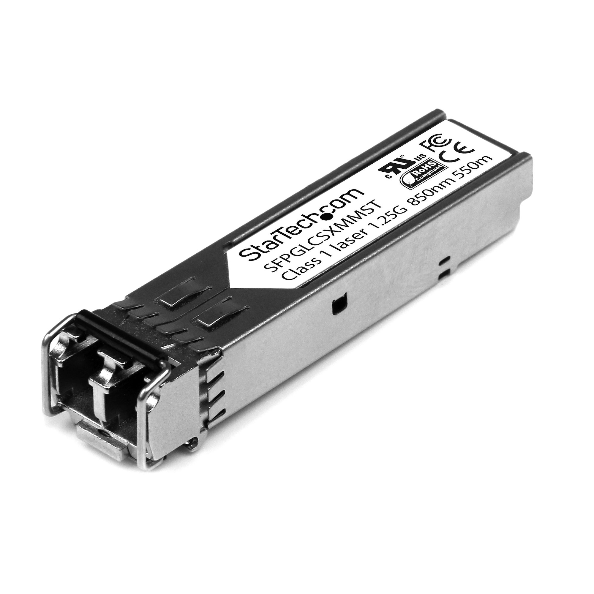 Startech Cisco GLC-SX-MM Compatible SFP Module, 1000BASE-SX, 1GbE Multimode Fiber MMF Optic Transceiver, Gigabit Ethernet SFP, LC Connector, 550m, 850nm, Cisco IE3400, IE3300, IE3200 (SFPGLCSXMMST) - SFP (mini-GBIC) transceiver module - 1GbE - 1000Base-SX