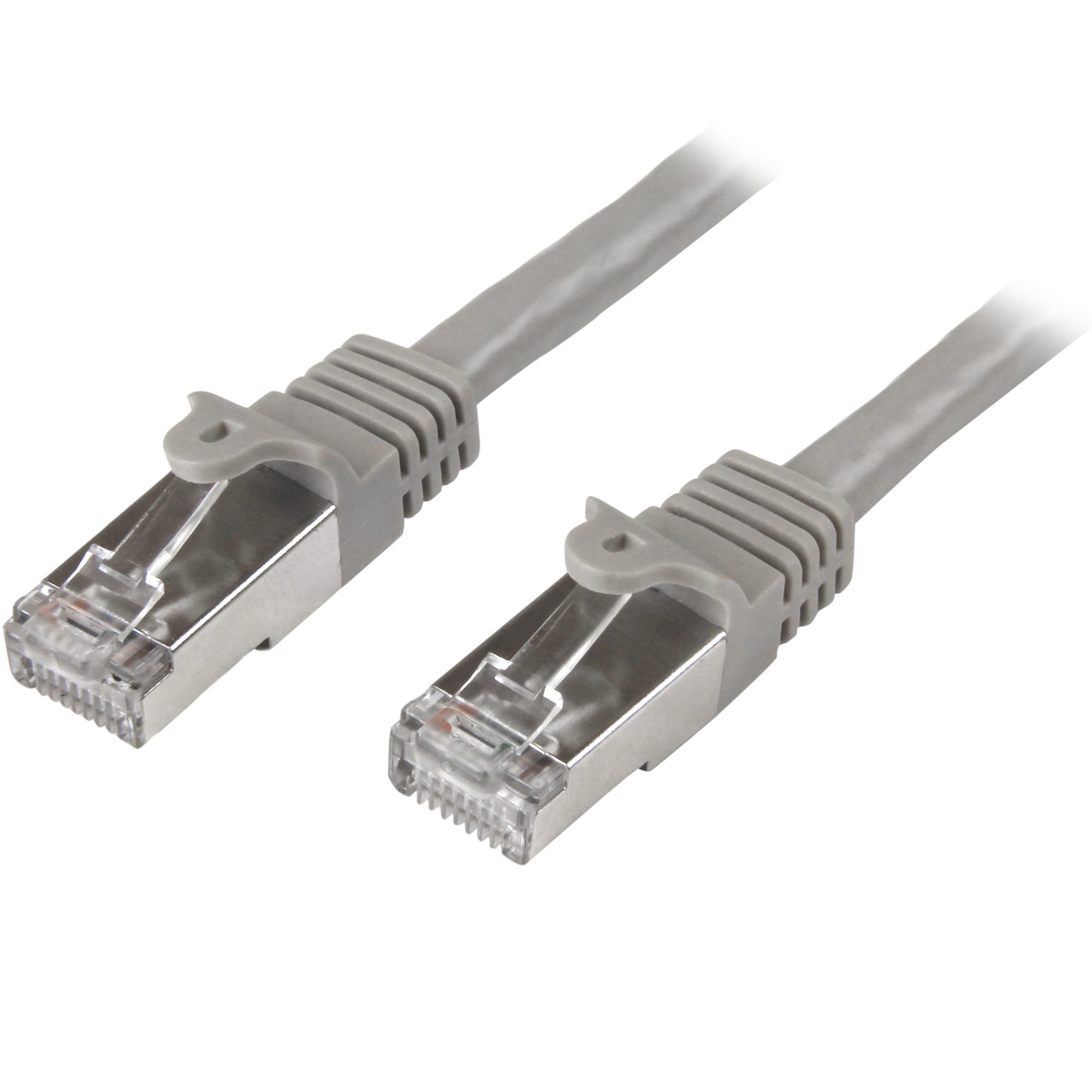 Startech 3m CAT6 Ethernet Cable, 10 Gigabit Shielded Snagless RJ45 100W PoE Patch Cord, CAT 6 10GbE SFTP Network Cable w/Strain Relief, Grey, Wiring is UL Certified/TIA - Category 6 - 26AWG (N6SPAT3MGR) - Patch cable - RJ-45 (M) to RJ-45 (M) - 3 m - SFTP