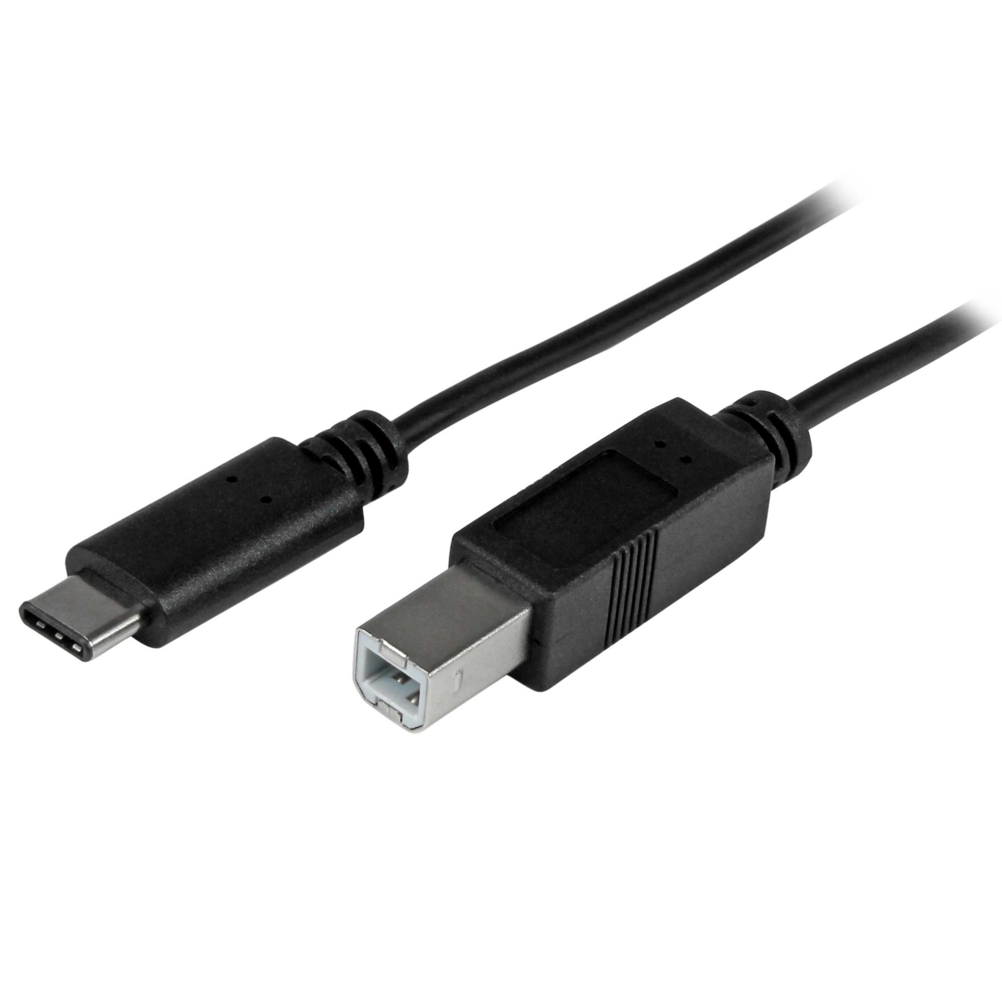 StarTech USB C to USB B Printer Cable - 3 ft / 1m - USB C Printer Cable - USB C to USB B Cable - USB Type C to Type B (USB2CB1M) - USB cable - USB-C (M) to USB Type B (M) - USB 2.0 - 1 m - black - for P/N: HB30A3A1CFB, HB30A3A1CSFS, HB30C3A1CFB, HB30C3A1C