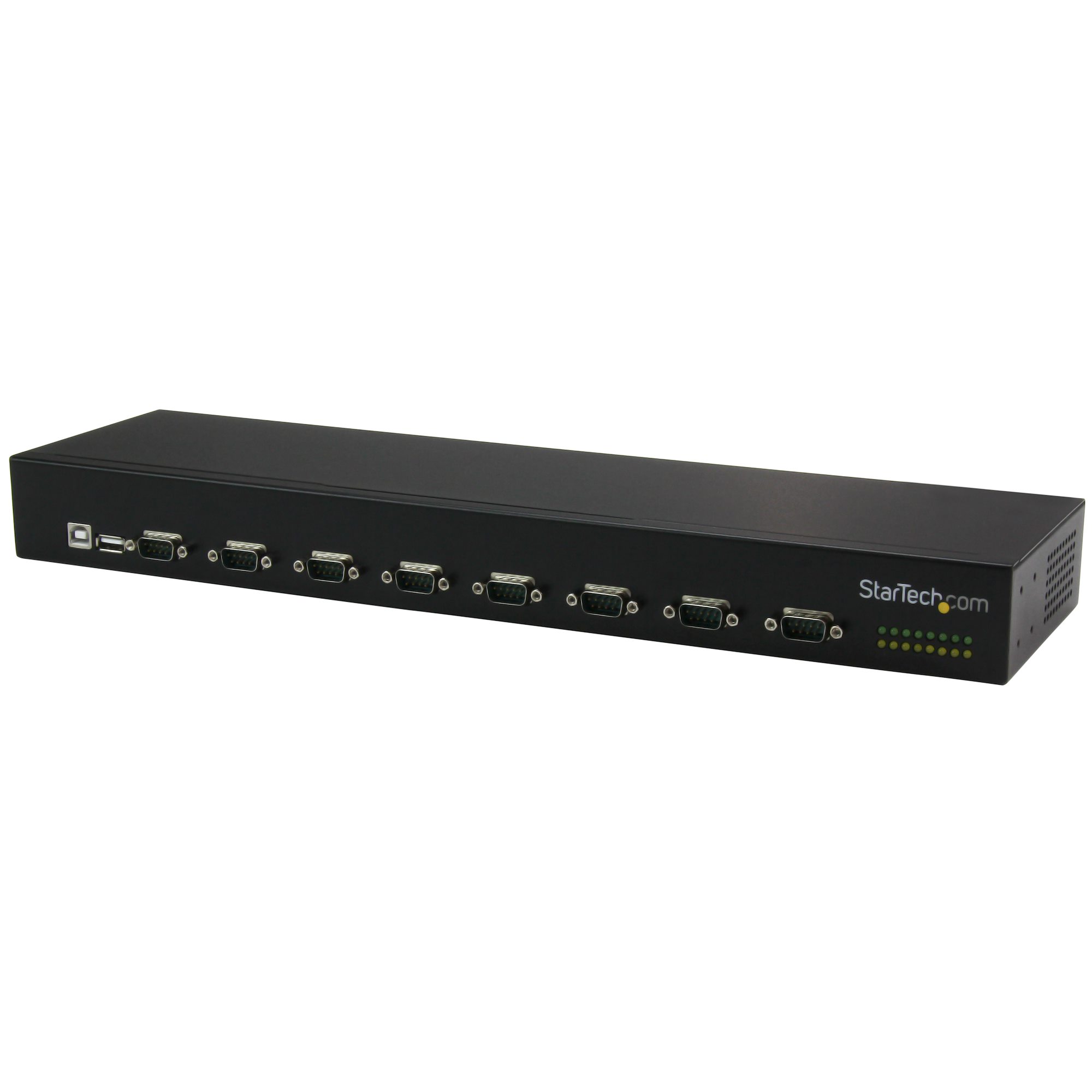 Startech USB to Serial Hub - 8 Port - COM Port Retention - Rack Mount and Daisy Chainable - FTDI USB to RS232 Hub (ICUSB23208FD) - Serial adapter - USB 2.0 - RS-232 x 8 - black