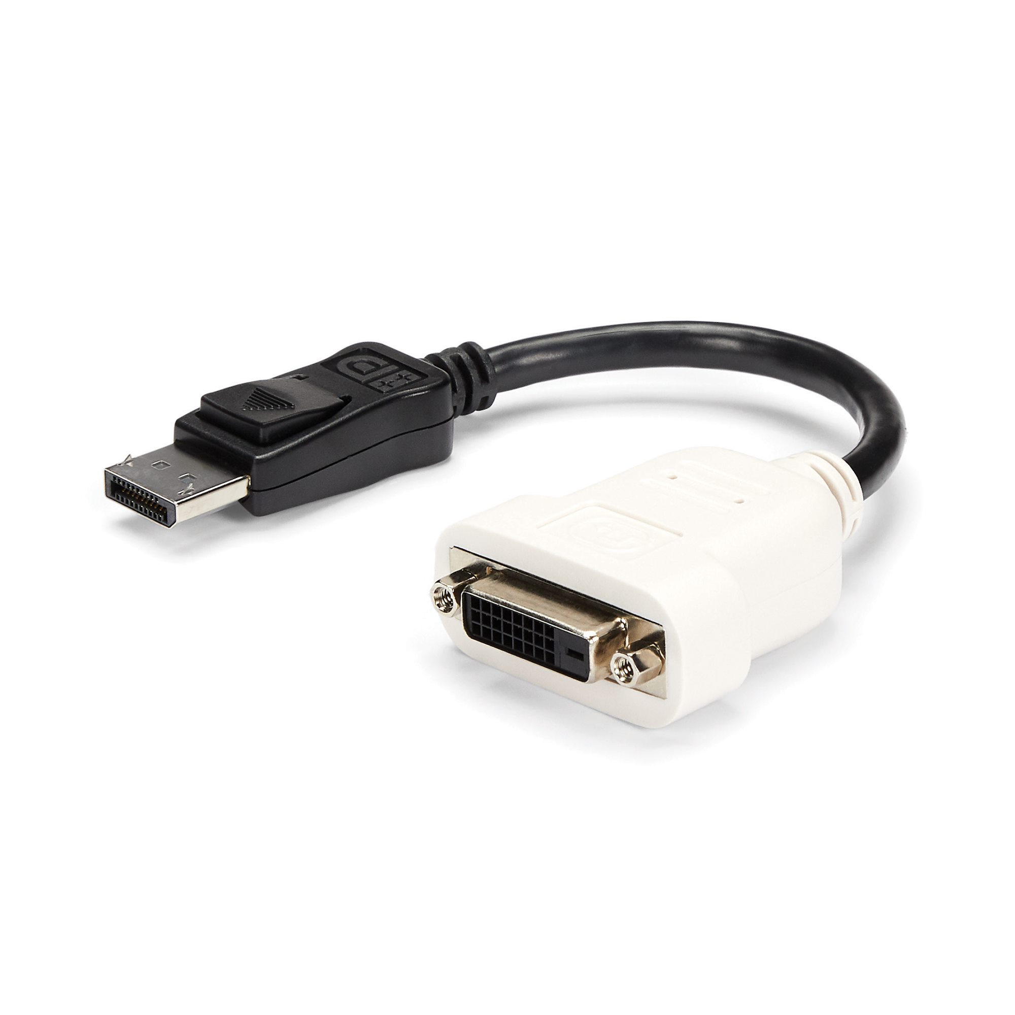 StarTech DisplayPort to DVI Adapter - 1920x1200 - Display Port to DVI Dongle - Passive DP to DVI-D Adapter (DP2DVI) - DisplayPort adapter - single link - DisplayPort (M) to DVI-D (F) - 24 cm - latched - for P/N: DK30CH2DEP, DK30CH2DEPUE, MST14DP123DP, TB3