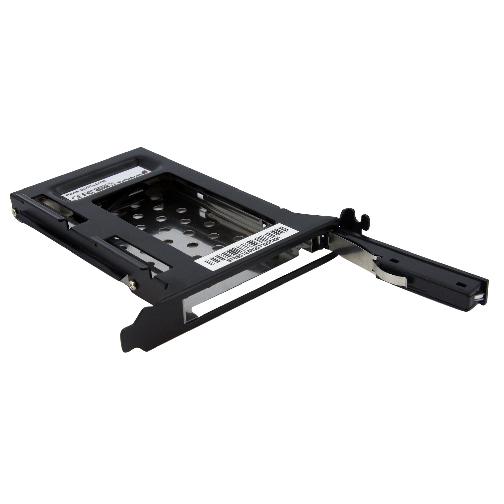 Startech 2.5in SATA Removable Hard Drive Bay for PC Expansion Slot - Storage bay adapter - black - S25SLOTR - Storage bay adapter - black
