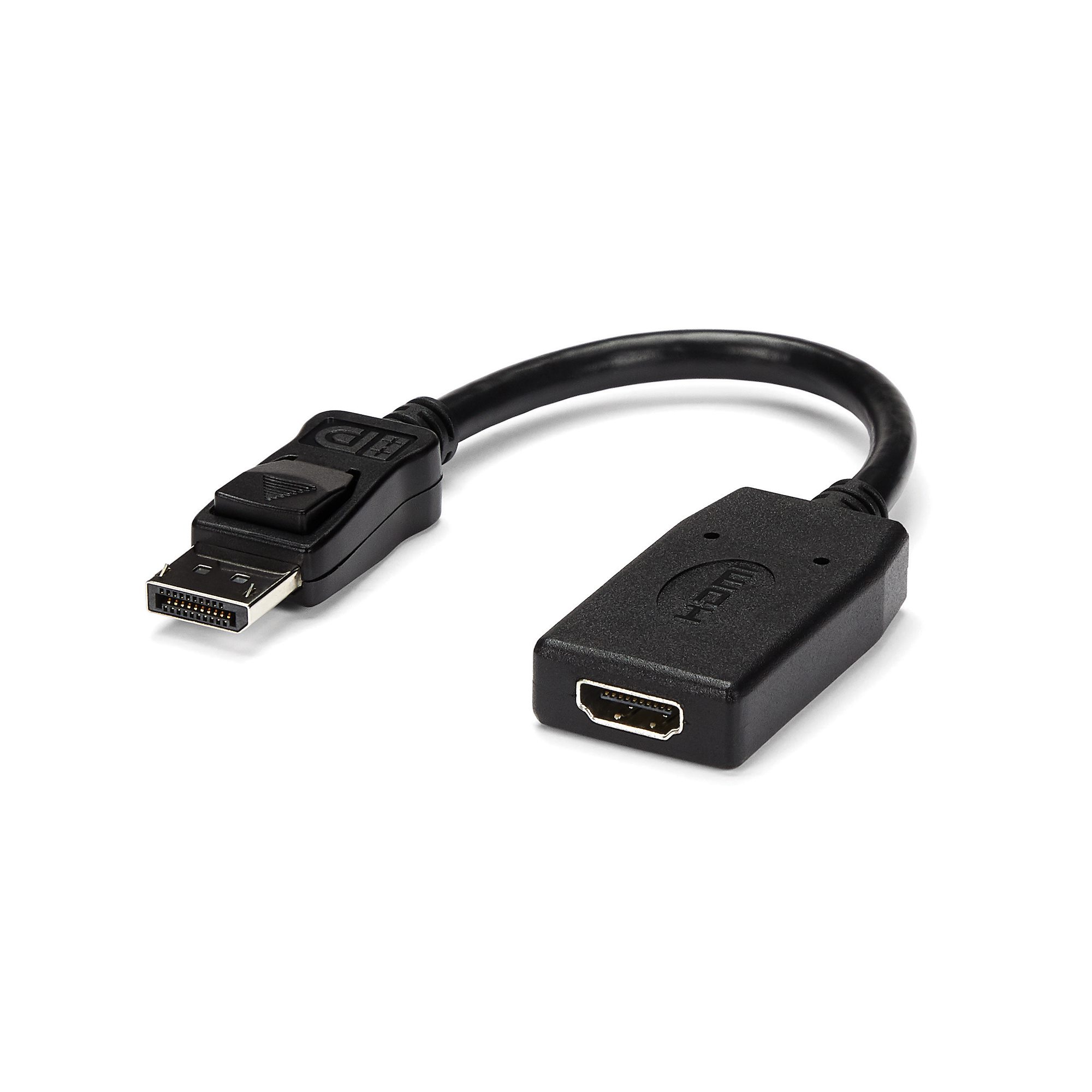 Startech DisplayPort to HDMI Adapter - 1920 x 1200 - DP to HDMI Converter - Plug and Play DisplayPort to HDMI Dongle (DP2HDMI) - Adapter - DisplayPort male to HDMI female - 24 cm - black - for P/N: MST14DP123DP, MSTCDP123DP, SV231QDPU34K, TB3DK2DPPDUE, TB