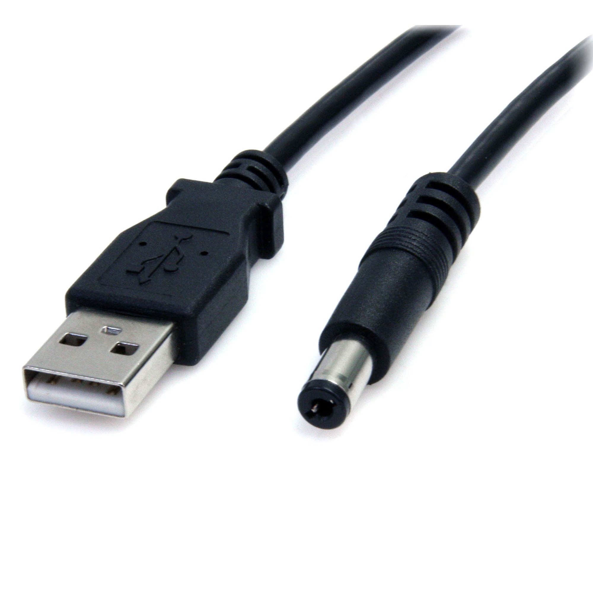 StarTech 3 ft USB to Type M Barrel 5V DC Power Cable - Power cable - USB (power only) (M) to DC jack 5.5 mm (M) - 3 ft - molded - black - USB2TYPEM - Power cable - USB (power only) (M) to DC jack 5.5 mm (M) - 91 cm - molded - black - for P/N: DVI2VGACON,