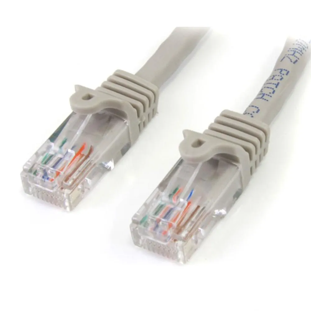 Startech 5m Grey Cat5e / Cat 5 Snagless Patch Cable 5 m - Patch cable - RJ-45 (M) to RJ-45 (M) - 5 m - UTP - CAT 5e - snagless - grey