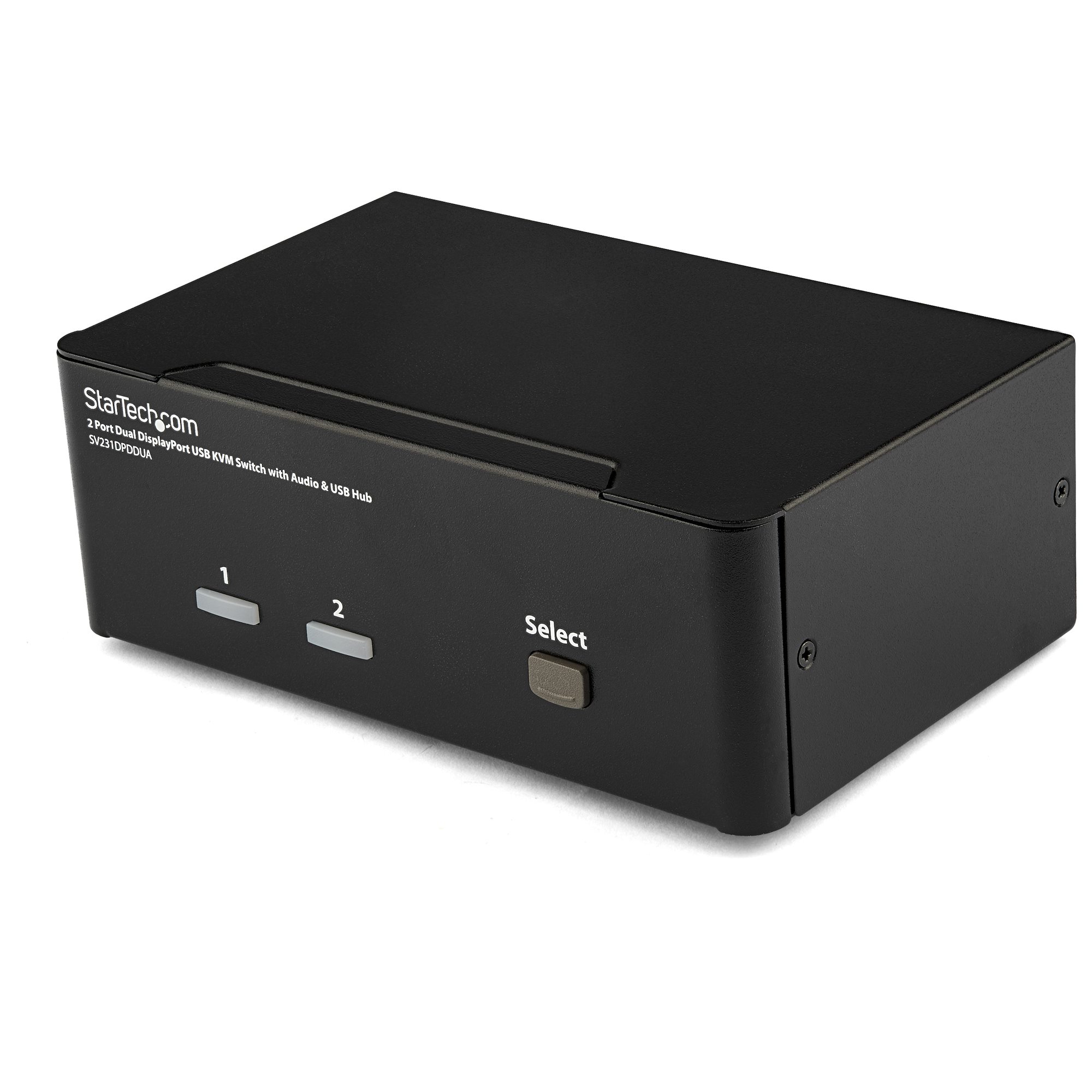 Startech Dual Monitor DisplayPort KVM Switch - 2 Port - USB 2.0 Hub - Audio and Microphone - DP KVM Switch (SV231DPDDUA) - KVM / audio switch - 2 x KVM / audio - 1 local user - desktop - for P/N: IM12D1500P, SVA12M2NEUA, SVA12M5NA