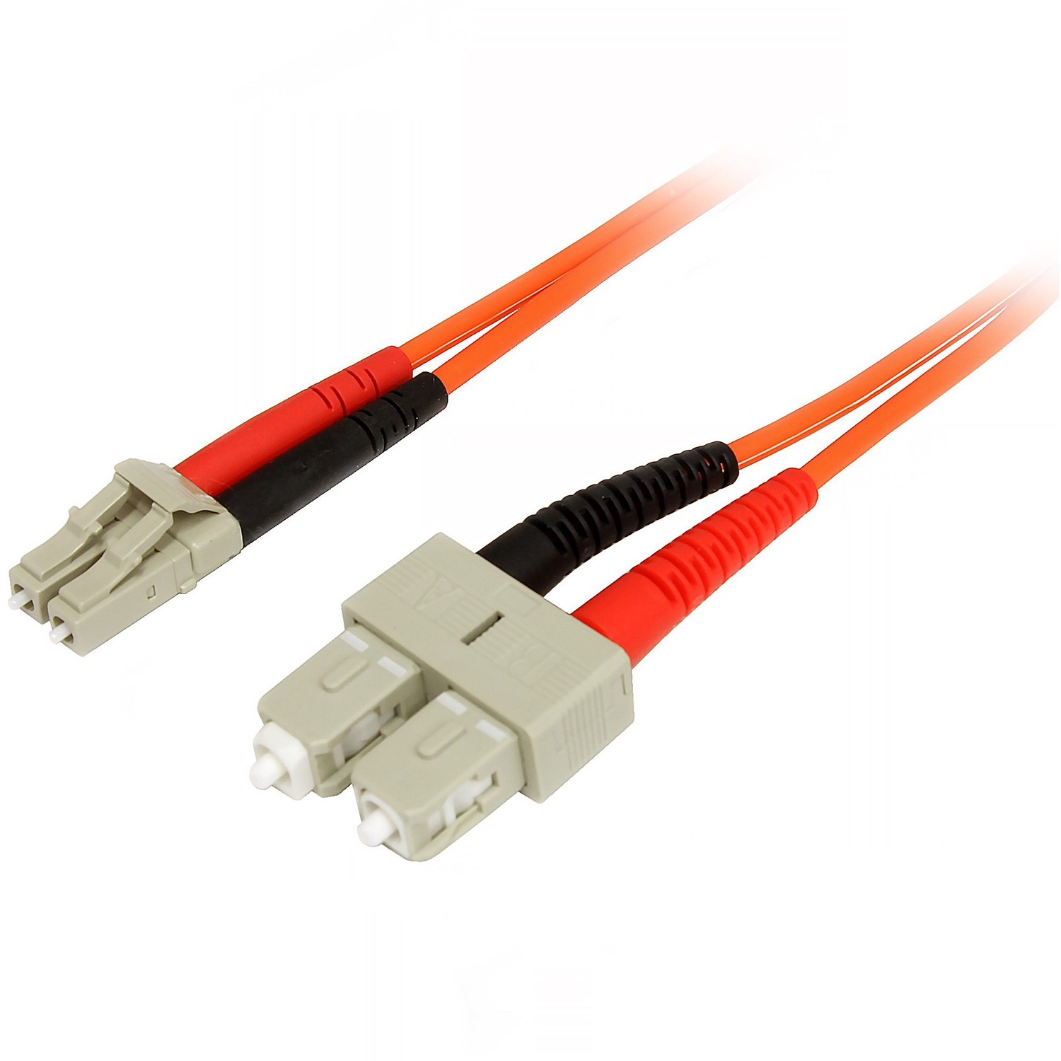 Startech 2m Fiber Optic Cable - 10 Gb Aqua - Multimode Duplex 50/125 - LSZH - LC/SC - OM3 - LC to SC Fiber Patch Cable (A50FBLCSC2) - Patch cable - LC multi-mode (M) to SC multi-mode (M) - 2 m - 2 m - fibre optic - duplex - 50 / 125 micron - aqua