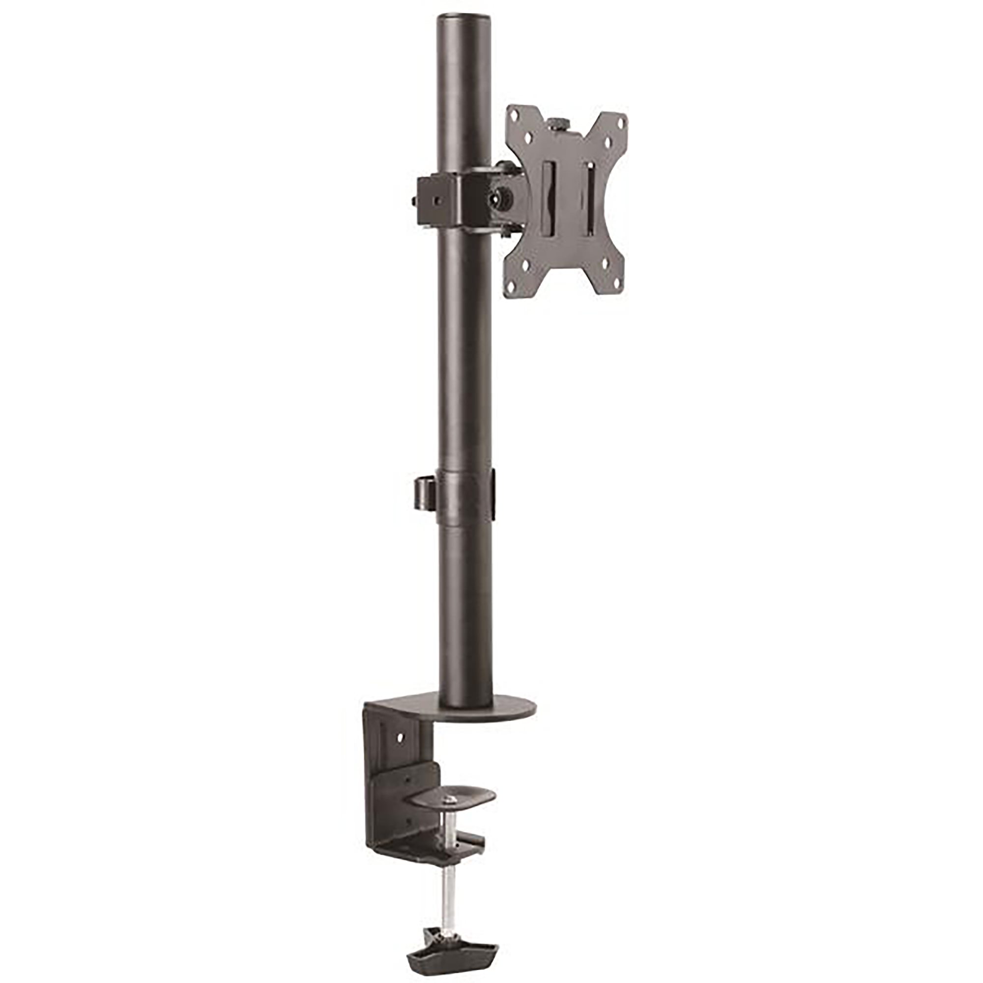 Startech Single Monitor Desk Mount, Single Screen Heavy Duty Pole Mount for up to 8kg VESA Compatible Displays, Ergonomic Height Adjustable Monitor Arm Mount, Desk Clamp/Grommet - Small Footprint Design (ARMPIVOTV2) - Mounting kit (desk clamp mount, pole