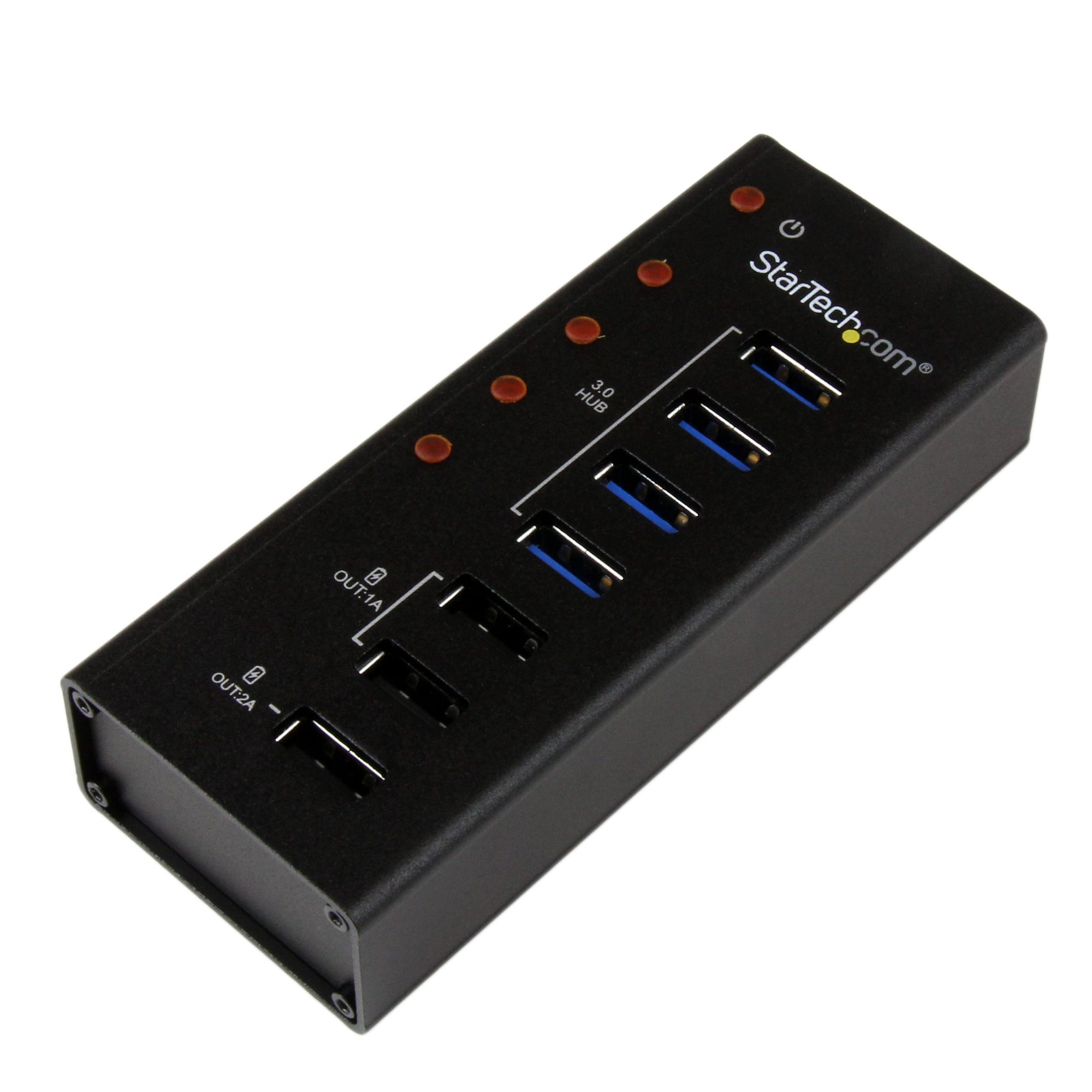 Startech 7 Port USB 3.0 Charging Hub - 4 x USB-A, 3 x USB-A Dedicated Charging Ports - Powered Mountable USB Charging Station (ST4300U3C3) - Hub - 4 x SuperSpeed USB 3.0 - desktop - for P/N: PEXUSB3S3GE, SVA12M5NA, USB312SAT3CB, USB315CB2M, USBLT1MWS, USB