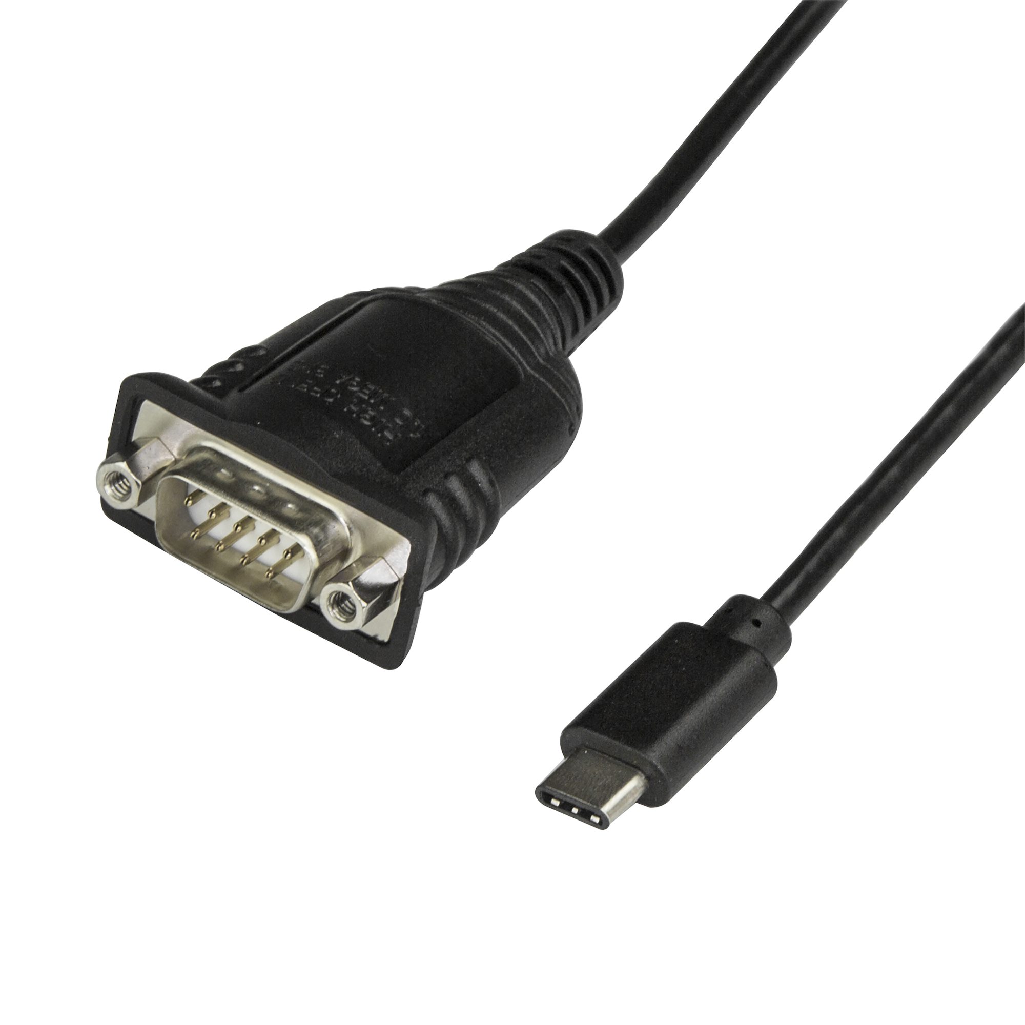 StarTech USB C to Serial Adapter Cable with COM Port Retention, 16" (40cm) USB Type C to RS232 (DB9) Serial COM Port Converter Cable, For PLCs, Scanners, Printers, Windows/macOS/Linux - Up to 921.6 Kbps Baud (ICUSB232PROC) - USB / serial cable - DB-9 (M)