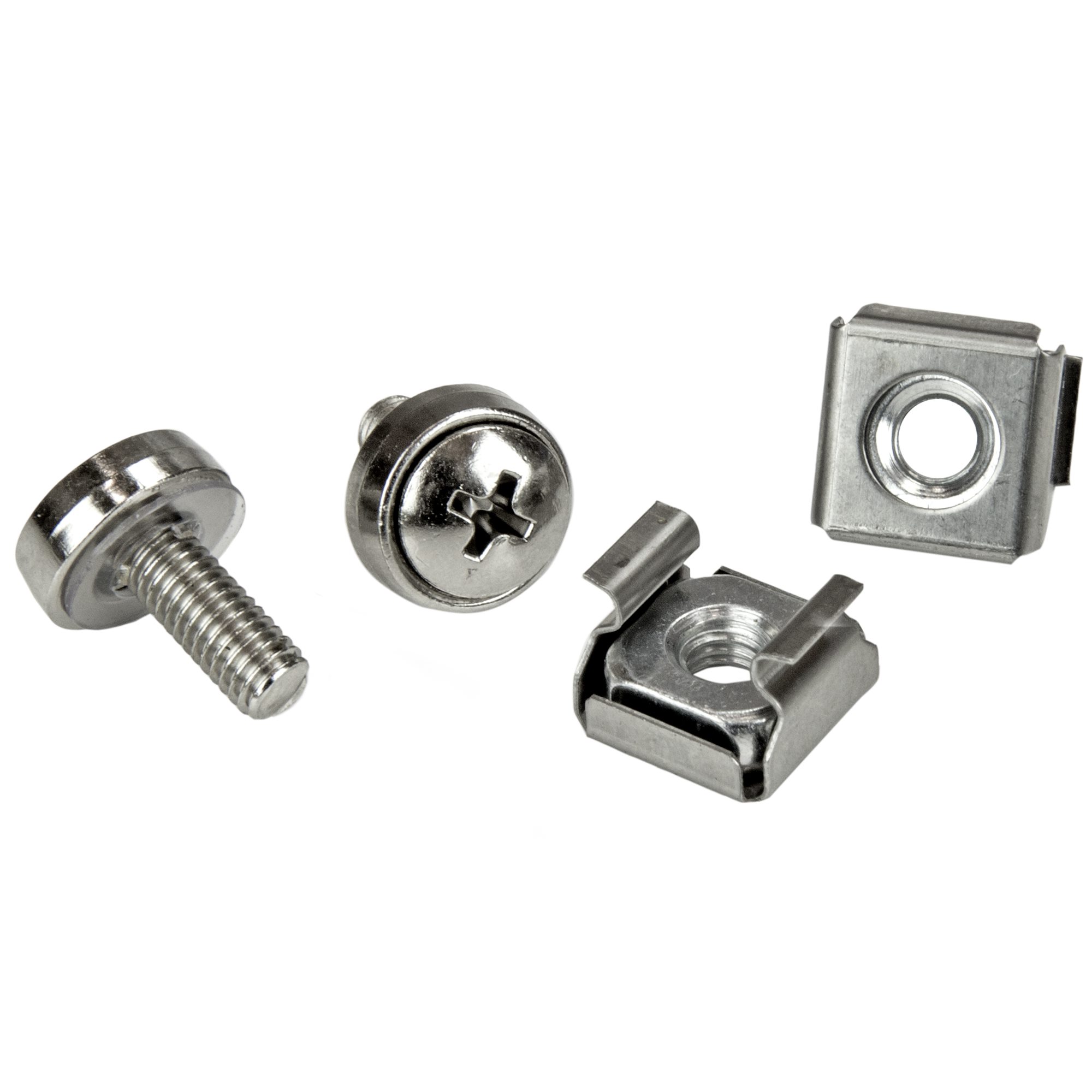 Startech M5 Mounting Screws and Cage Nuts for Server Rack Cabinet - Pack of 100 Server Rack Screws (CABSCREWM52) - Rack screws and nuts (pack of 100) - for P/N: RACK-18U-20-WALL-OA, RACK-21U-20-WALL-OA, RACK-24U-20-WALL-OA, SHELF-2U-20-CENTER-V