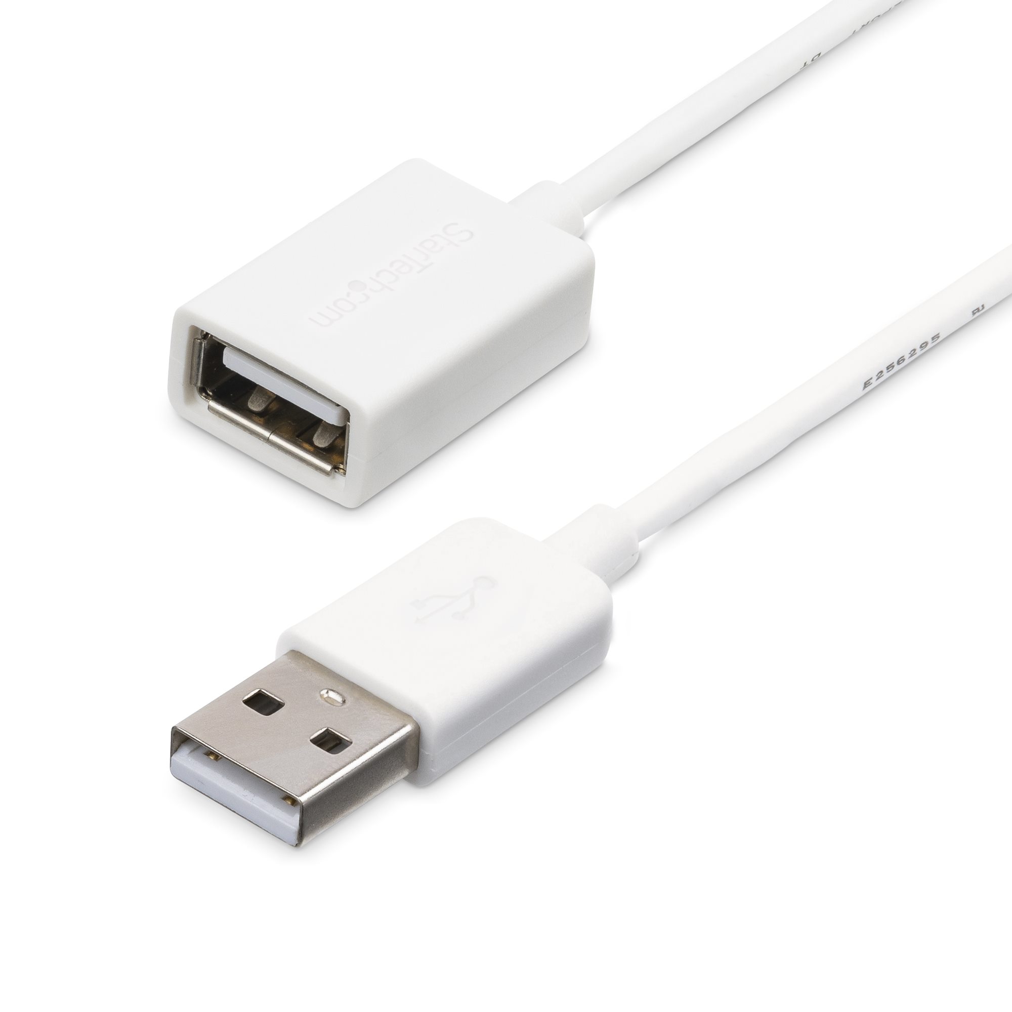 StarTech 1m White USB 2.0 Extension Cable Cord - A to A - USB Male to Female Cable - 1x USB A (M), 1x USB A (F) - White, 1 meter (USBEXTPAA1MW) - USB extension cable - USB (F) to USB (M) - USB 2.0 - 1 m - molded - white - for P/N: MSDREADU2OTG, USBEXTPAA2