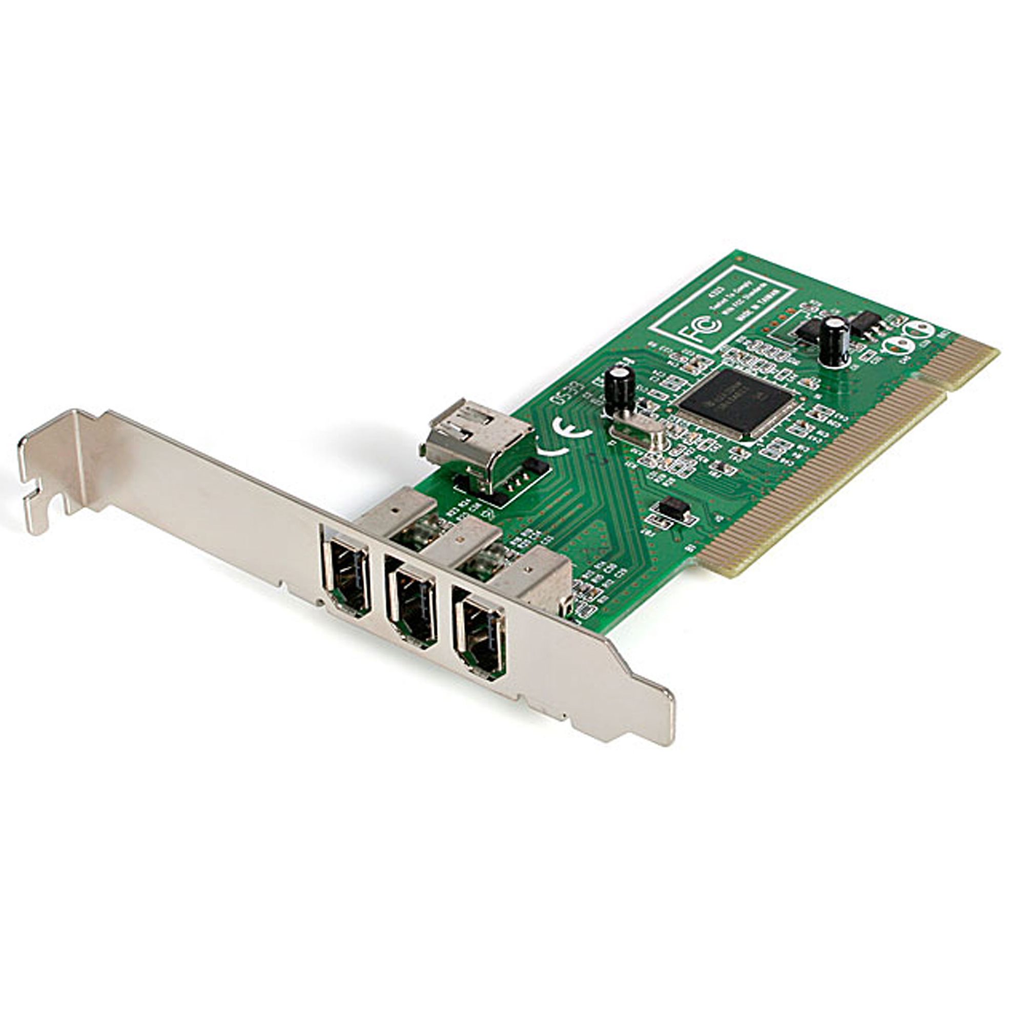 Startech 4 port PCI 1394a FireWire Adapter Card - 3 External 1 Internal FireWire PCI Card for Laptops (PCI1394MP) - FireWire adapter - PCI - Firewire - 3 ports