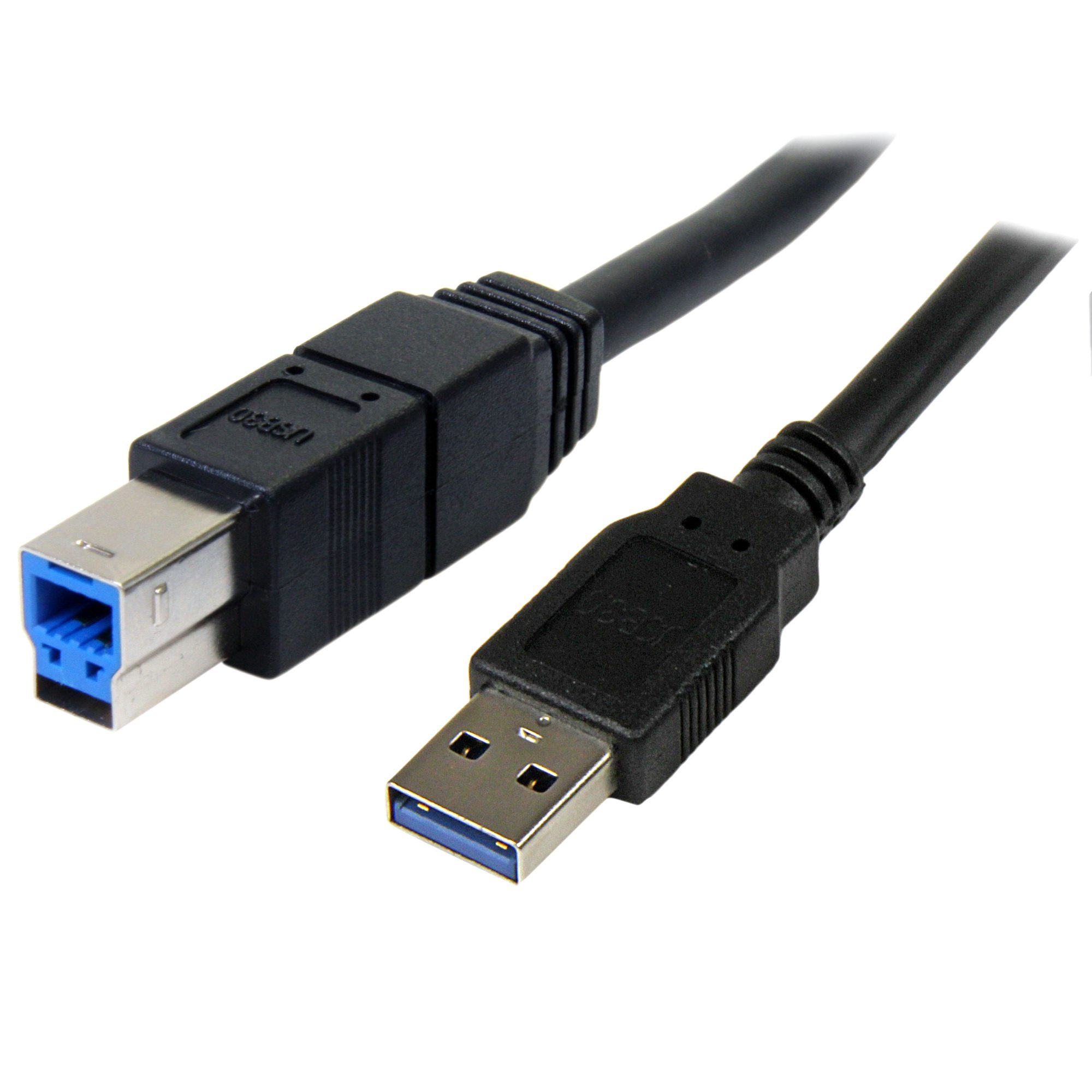 StarTech 3m Black SuperSpeed USB 3.0 Cable A to B M/M - USB cable - USB Type B (M) to USB Type A (M) - USB 3.0 - 3 m - molded - black
