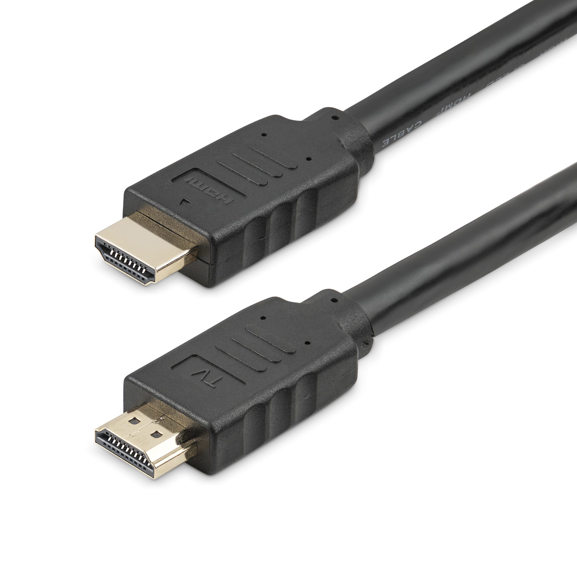 Startech 15m(50ft) HDMI 2.0 Cable, 4K 60Hz Active HDMI Cable, CL2 Rated for In Wall Installation, Long Durable High Speed Ultra-HD HDMI Cable, HDR 10, 18Gbps, Male to Male Cord, Black - Al-Mylar EMI Shielding (HD2MM15MA) - HDMI cable - HDMI male to HDMI m