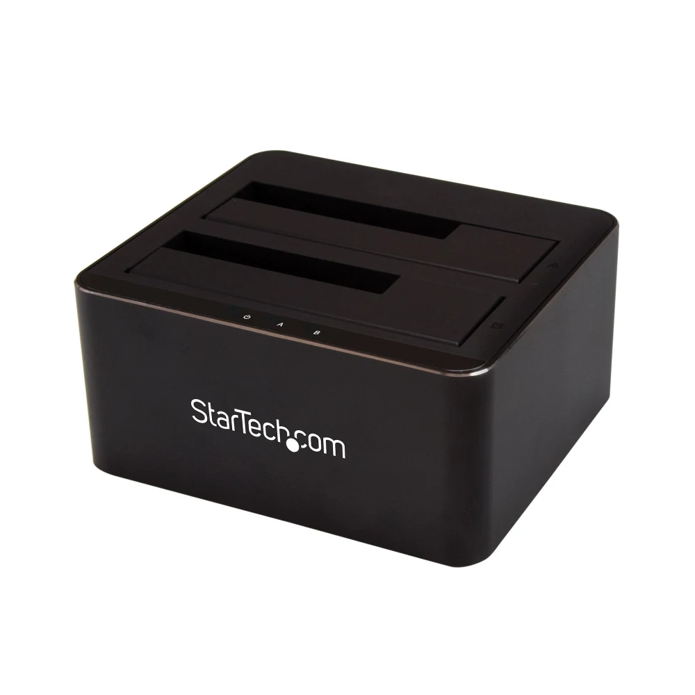 Startech Dual-Bay USB 3.0 to SATA Hard Drive Docking Station, USB Hard Drive Dock, External 2.53.5 SATA IIIIII, SSDHDD Docking Station, Hot-Swap Hard Drive Bays - Top-Loading - HDD docking station - bays: 2 - 2.5", 3.5" - SATA 6Gb/s - USB 3.0 - black - fo