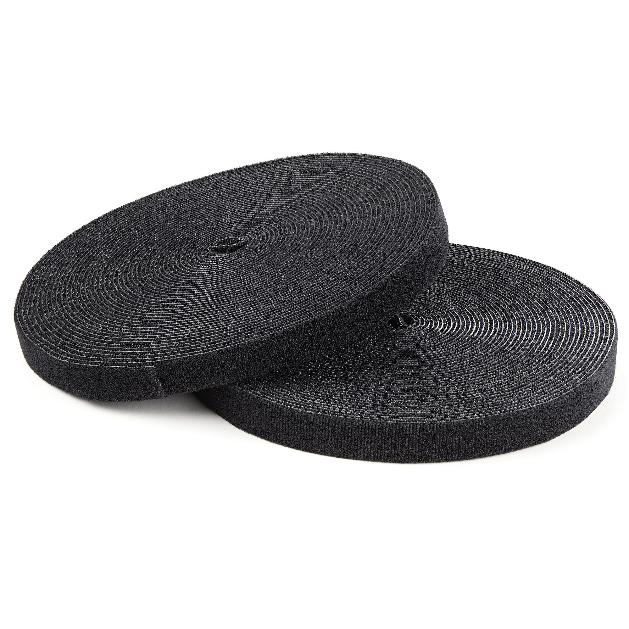 Startech 25ft. Hook and Loop Roll - Cut-to-Size Reusable Cable Ties - Bulk Industrial Wire Fastener Tape - Adjustable Fabric Wraps - Black (HKLP25) - Cable tie roll - 7.62 m - for P/N: CABSHF2POST2, HKLP25BL, HKLP25GN, HKLP25RD, HKLP25YW, RK4OD