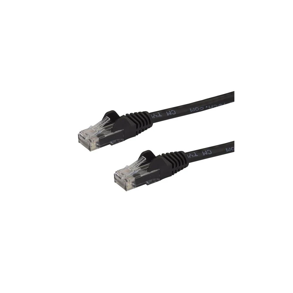 Startech 100ft CAT6 Ethernet Cable, 10 Gigabit Snagless RJ45 650MHz 100W PoE Patch Cord, CAT 6 10GbE UTP Network Cable w/Strain Relief, Black, Wiring is UL Certified/TIA - Category 6 - 24AWG (N6PATCH100BK) - Patch cable - RJ-45 (M) to RJ-45 (M) - 30.5 m -