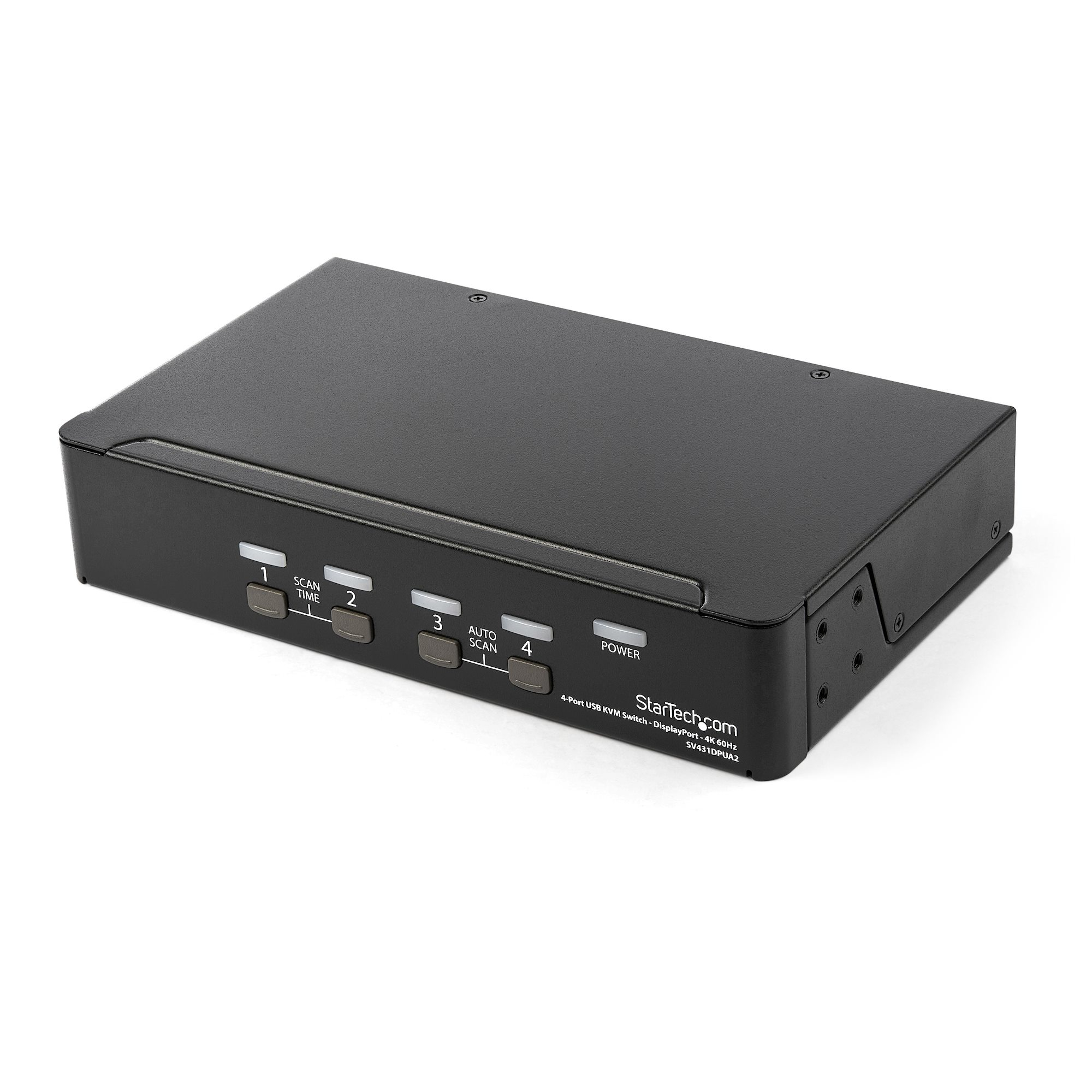 Startech 4 Port DisplayPort KVM Switch, 4K 60Hz, Single Display, Dual Port UHD DP 1.2 USB KVM Switch with Integrated USB 2.0 Hub and Audio, Dell, HP, Apple, Lenovo, TAA Compliant - Keyboard/Video/Mouse Switch (SV431DPUA2) - KVM / audio switch - 4 x KVM /