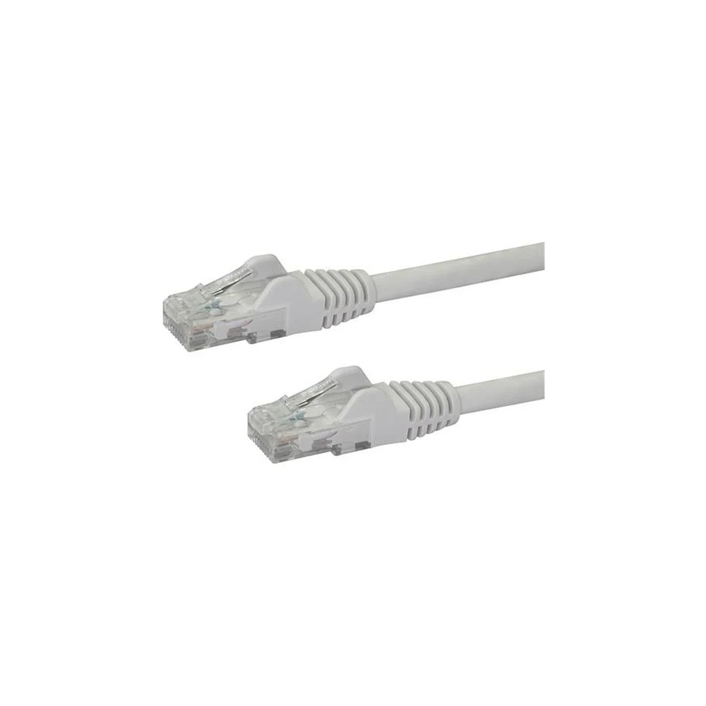 Startech 100ft CAT6 Ethernet Cable, 10 Gigabit Snagless RJ45 650MHz 100W PoE Patch Cord, CAT 6 10GbE UTP Network Cable w/Strain Relief, White, Wiring is UL Certified/TIA - Category 6 - 24AWG (N6PATCH100WH) - Patch cable - RJ-45 (M) to RJ-45 (M) - 30.5 m -