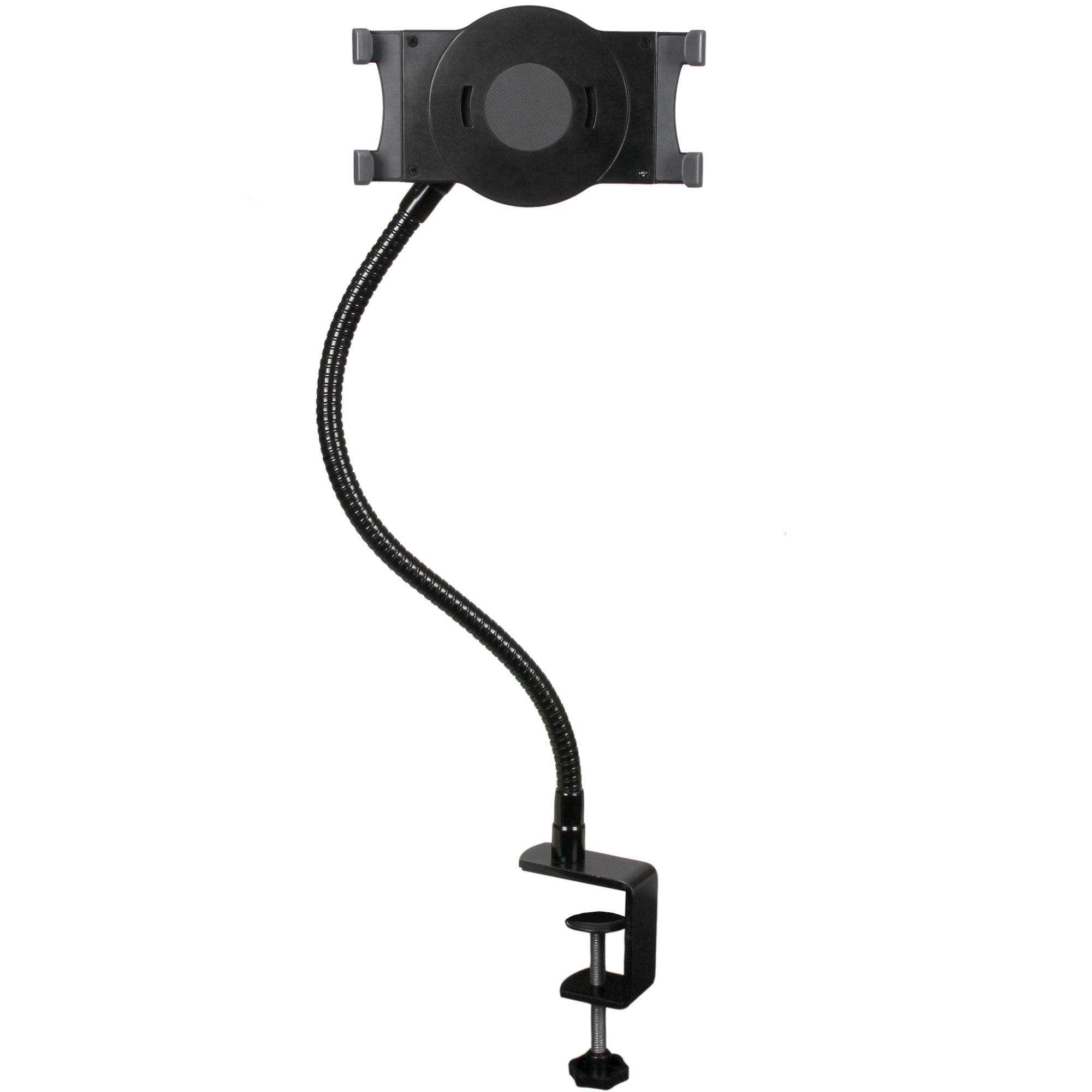 Startech Gooseneck Tablet Holder - Bendable Tablet Arm - Desk Mount Tablet Stand - For Most 7" to 11" Tablets - Detachable Holder - Mounting kit (clamp, adjustable holder, adjustable mounting arm) - for tablet - plastic, steel - black - screen size: 7"-11