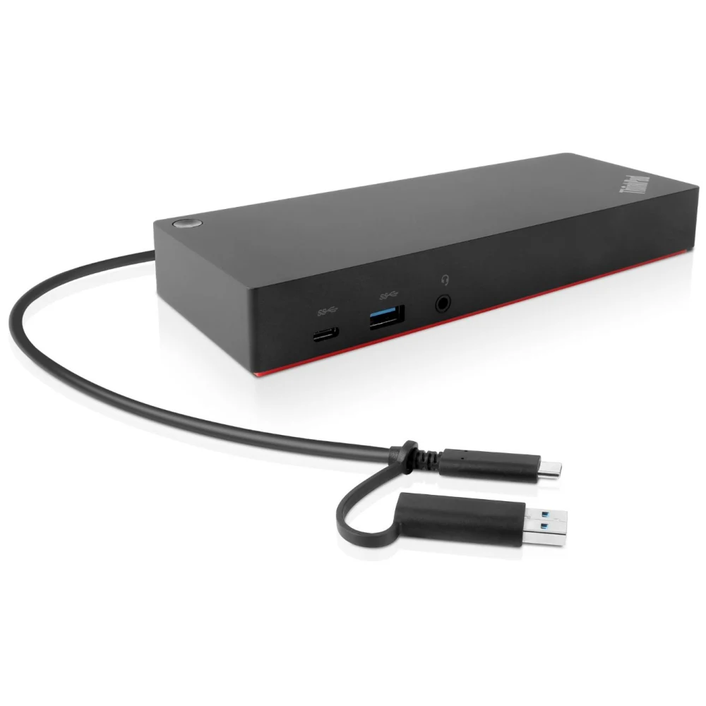 Lenovo ThinkPad Hybrid USB-C with USB-A Dock - Docking station - USB-C - 2 x HDMI, 2 x DP - 1GbE - 135 Watt - Campus