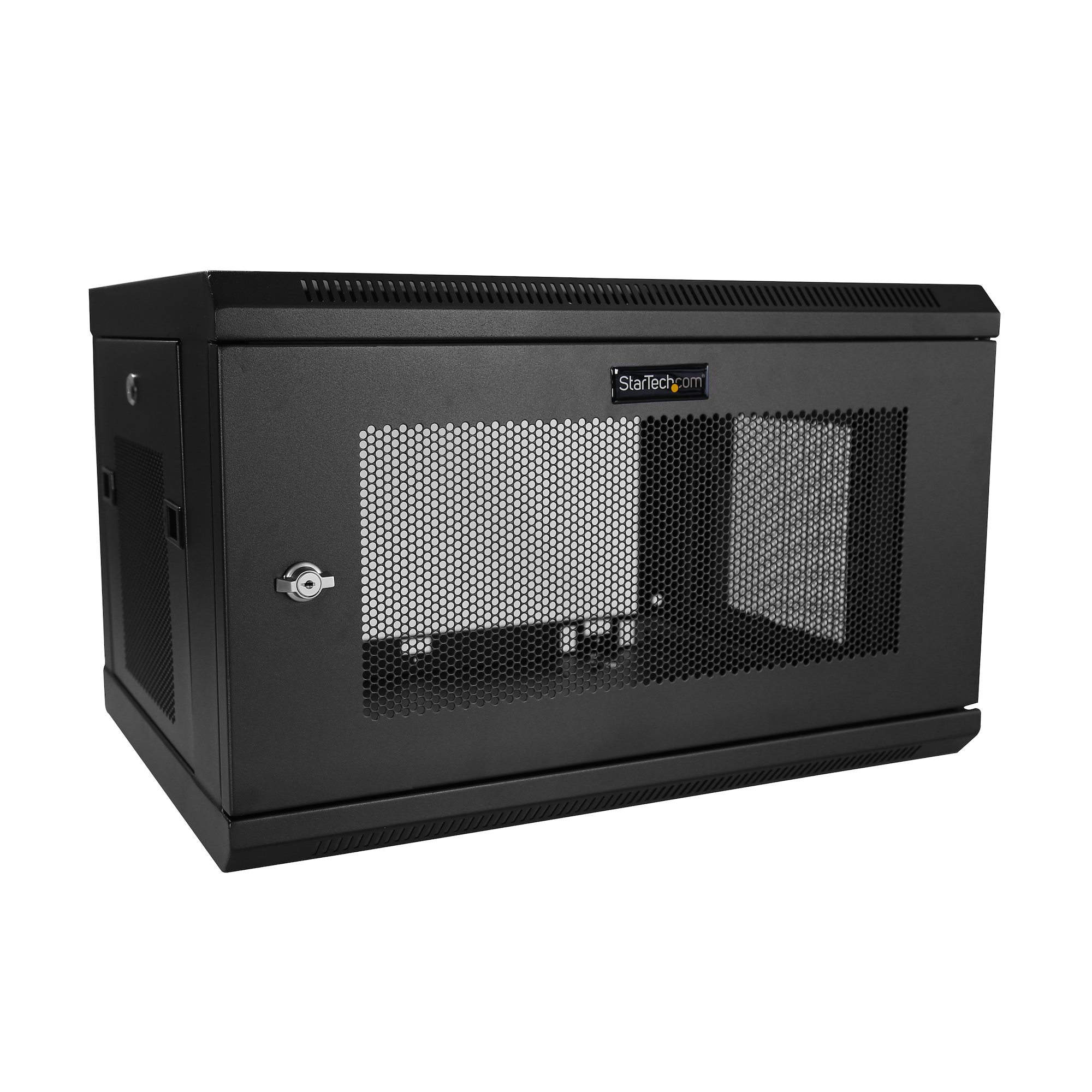 Startech 2 Post 6U 19" Wall Mount Network Cabinet, 15" Deep Locking IT Switch Depth Enclosure, Vented Computer/Electronics Equipment Data Rack with Shelf & Hook & Loop Tape /Assembled - 19 Inch Wall Cabinet (RK616WALM) - Rack enclosure cabinet - wall moun