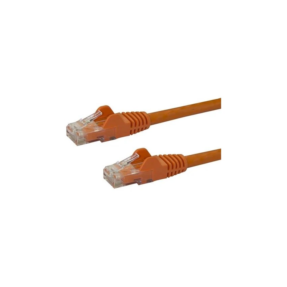 Startech 50cm CAT6 Ethernet Cable, 10 Gigabit Snagless RJ45 650MHz 100W PoE Patch Cord, CAT 6 10GbE UTP Network Cable w/Strain Relief, Orange, Wiring is UL Certified/TIA - Category 6 - 24AWG (N6PATC50CMOR) - Network cable - RJ-45 (M) to RJ-45 (M) - 50 cm