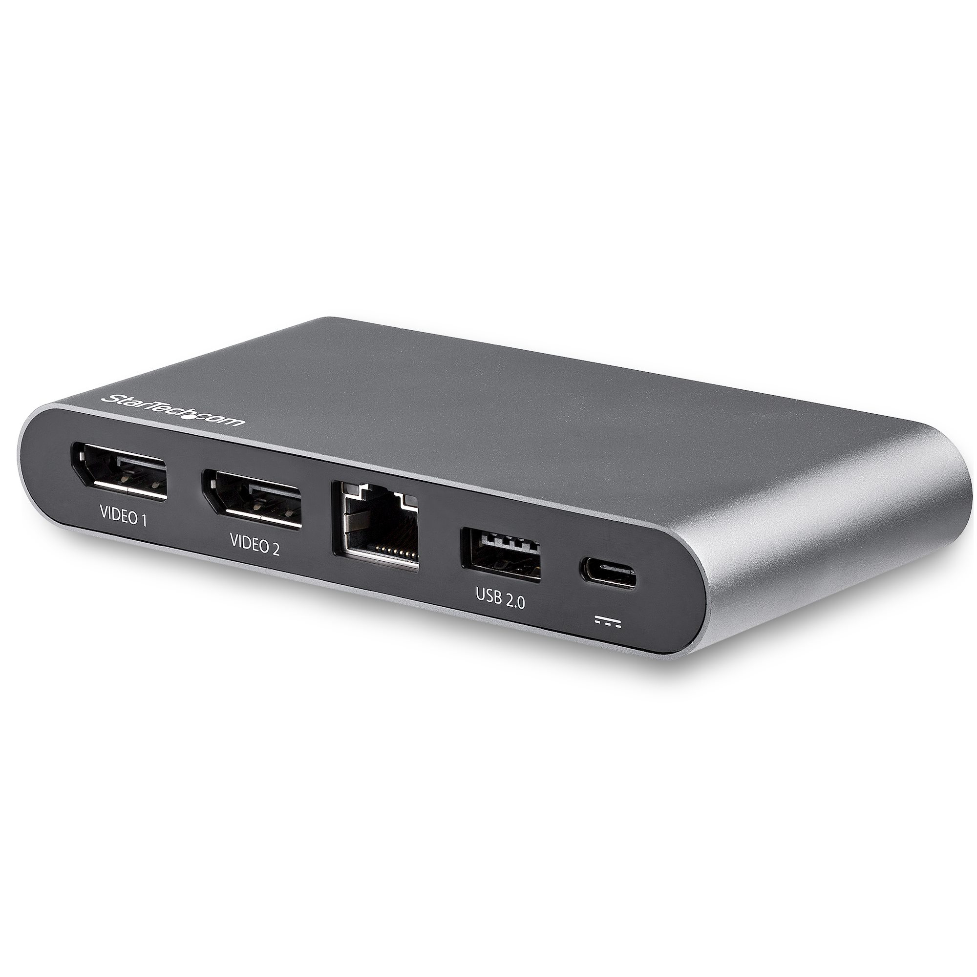Startech USB C Dock, 4K Dual Monitor DisplayPort, Mini Laptop Docking Station, 100W Power Delivery Passthrough, GbE, 2-Port USB-A Hub, USB Type-C Multiport Adapter 3.3' Cable, Dual DP - Portable USB-C Dock (DK30C2DAGPD) - Docking station - USB-C - 2 x DP
