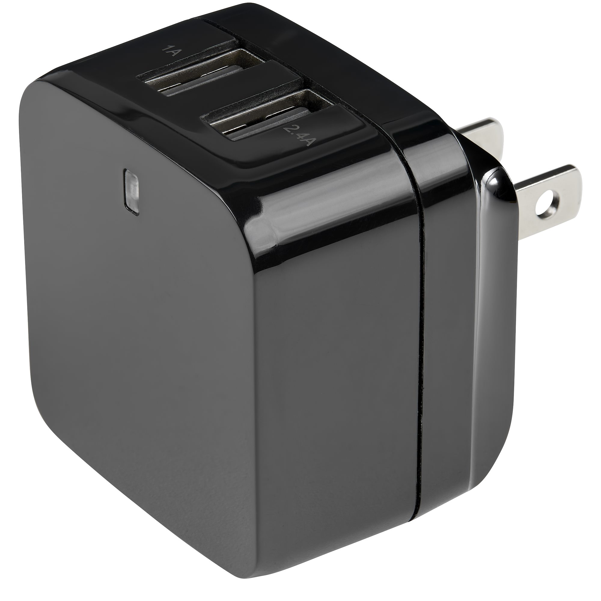 Startech Travel USB Wall Charger - 2 Port - Black - Universal Travel Adapter - International Power Adapter - USB Charger (USB2PACBK) - Power adapter - 17 Watt - 3.4 A - 2 output connectors (USB) - black - for P/N: USBLT1MWS, USBLT2MBR, USBLT2MW, USBLT30CM