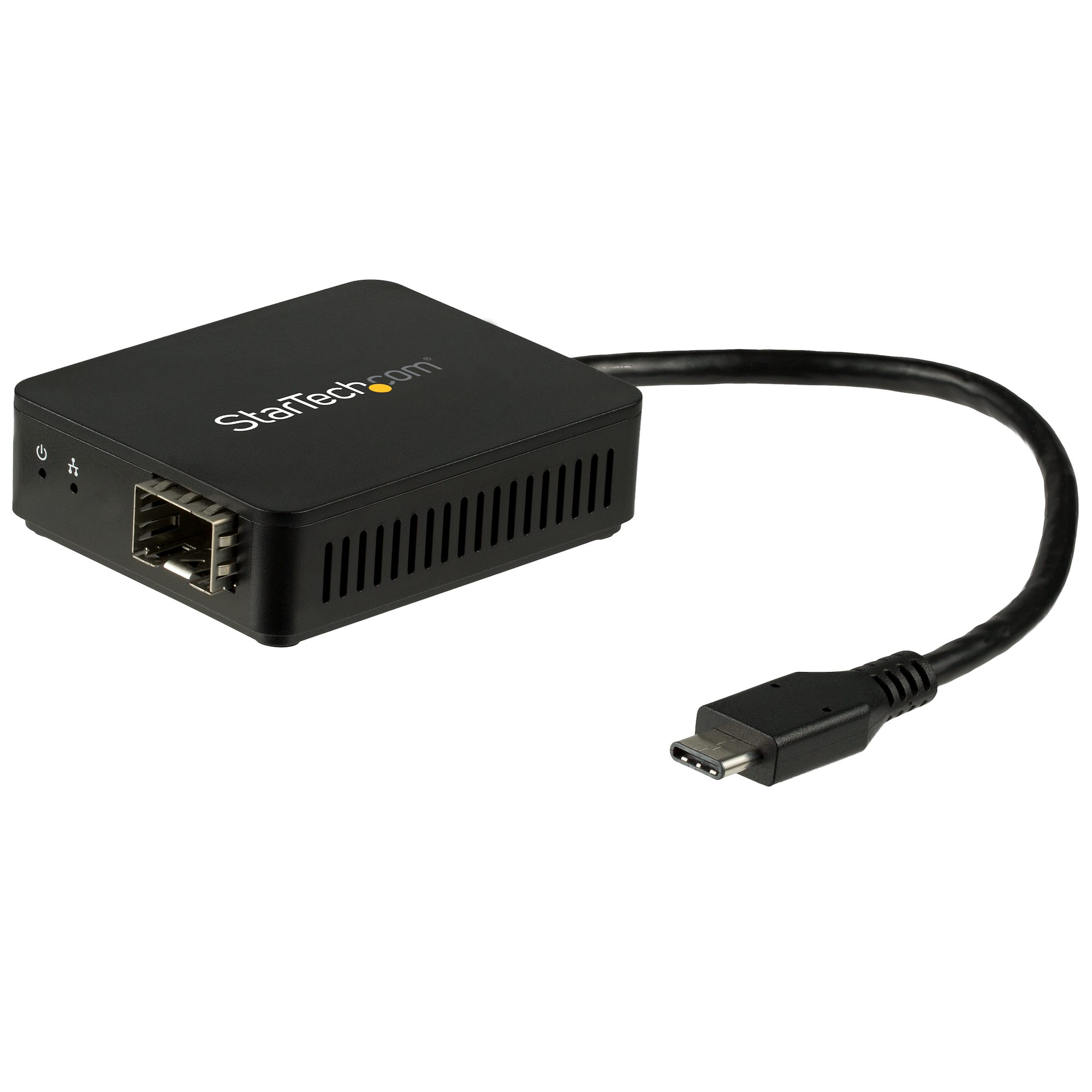 Startech USB C to Fiber Optic Converter - Open SFP - 1000BASE-SX/LX - Windows / Mac / Linux - USB Ethernet Adapter - USB Network Adapter (US1GC30SFP) - Network adapter - USB-C - 1000Base-LX/1000Base-SX x 1 - black