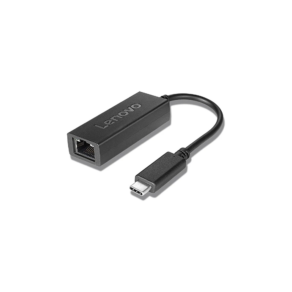 Lenovo USB-C to Ethernet Adapter - Network adapter - USB-C - Gigabit Ethernet x 1 - black - for ThinkSmart Hub 11H1