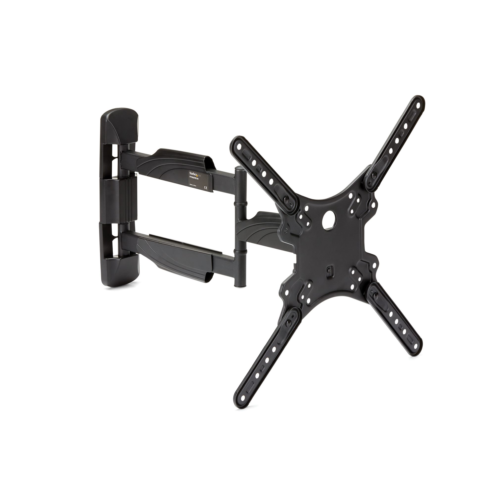 Startech Full Motion TV Wall Mount, 32-55 inch (77lb/35kg) VESA Displays, Low Profile Universal Flat Screen TV Wall Mount, Heavy Duty Adjustable Tilt/Swivel Articulating Arm Bracket - Cable Management - Mounting kit (articulating arm, wall mount, wrench)