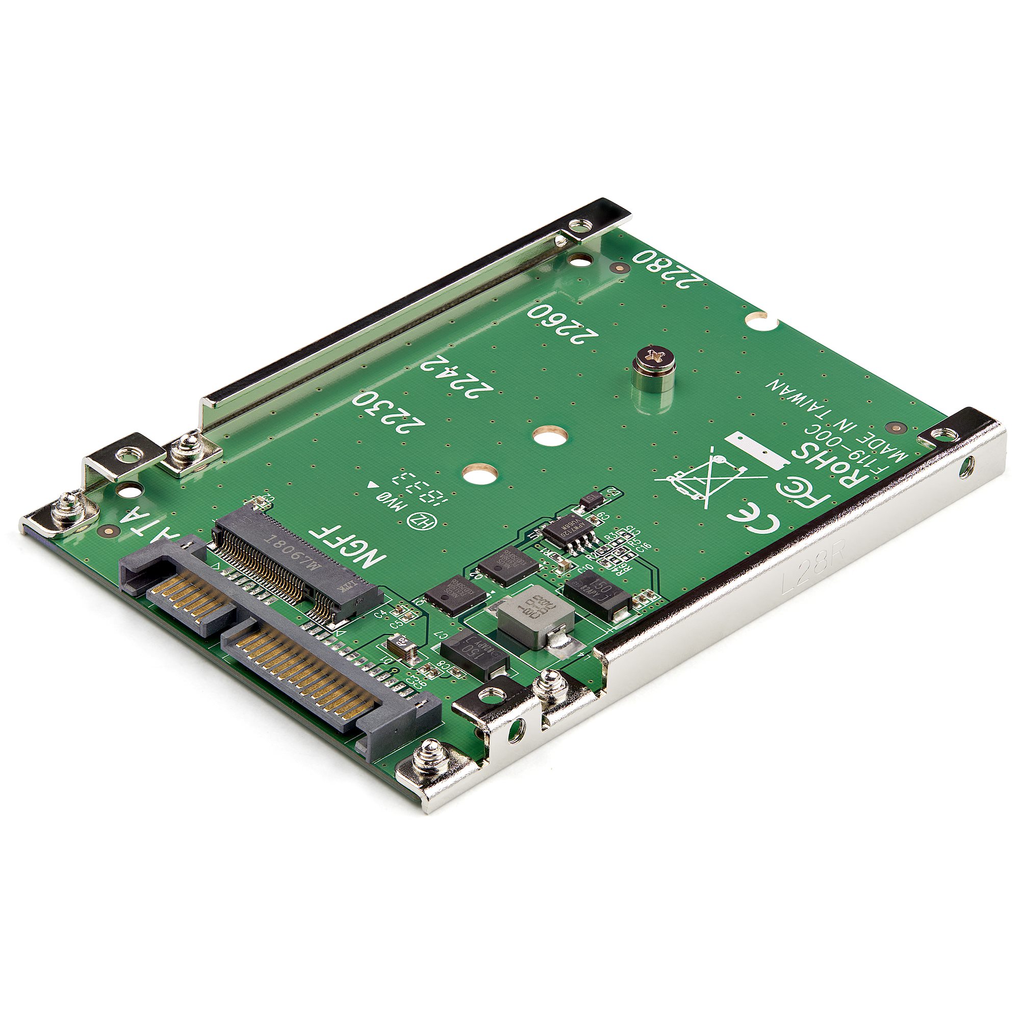 Startech M.2 SATA SSD to 2.5in SATA Adapter - M.2 NGFF to SATA Converter - 7mm - Open-Frame Bracket - M2 Hard Drive Adapter (SAT32M225) - Storage controller - 1 Channel - SATA 6Gb/s - SATA 6Gb/s - for P/N: BRACKET125PT, BRACKET125PTP, SATERASER4, SDOCK1EU