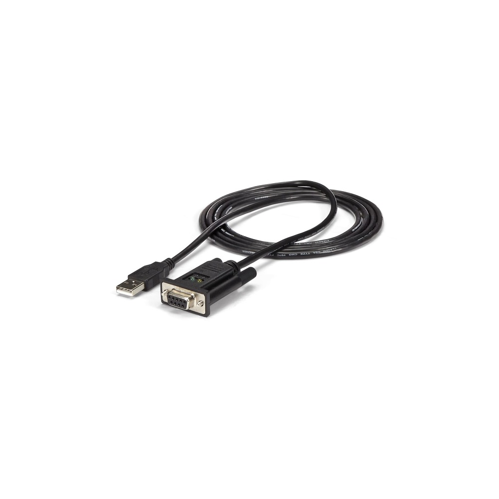 Startech USB to Serial RS232 Adapter - DB9 Serial DCE Adapter Cable with FTDI - Null Modem - USB 1.1 / 2.0 - Bus-Powered (ICUSB232FTN) - Serial adapter - USB 2.0 - RS-232 - black