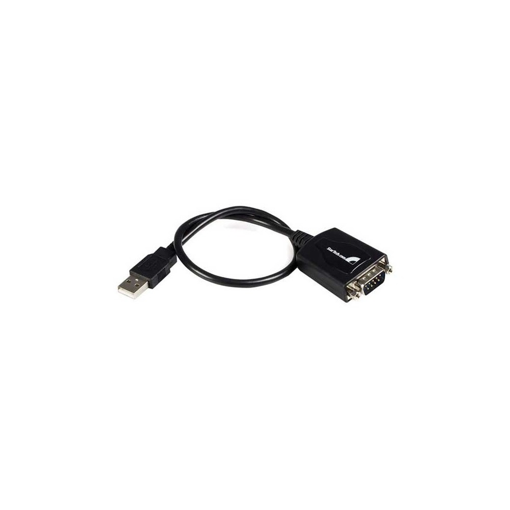 Startech 1 ft USB to RS232 Serial DB9 Adapter Cable with COM Retention - Serial adapter - USB - RS-232 - black