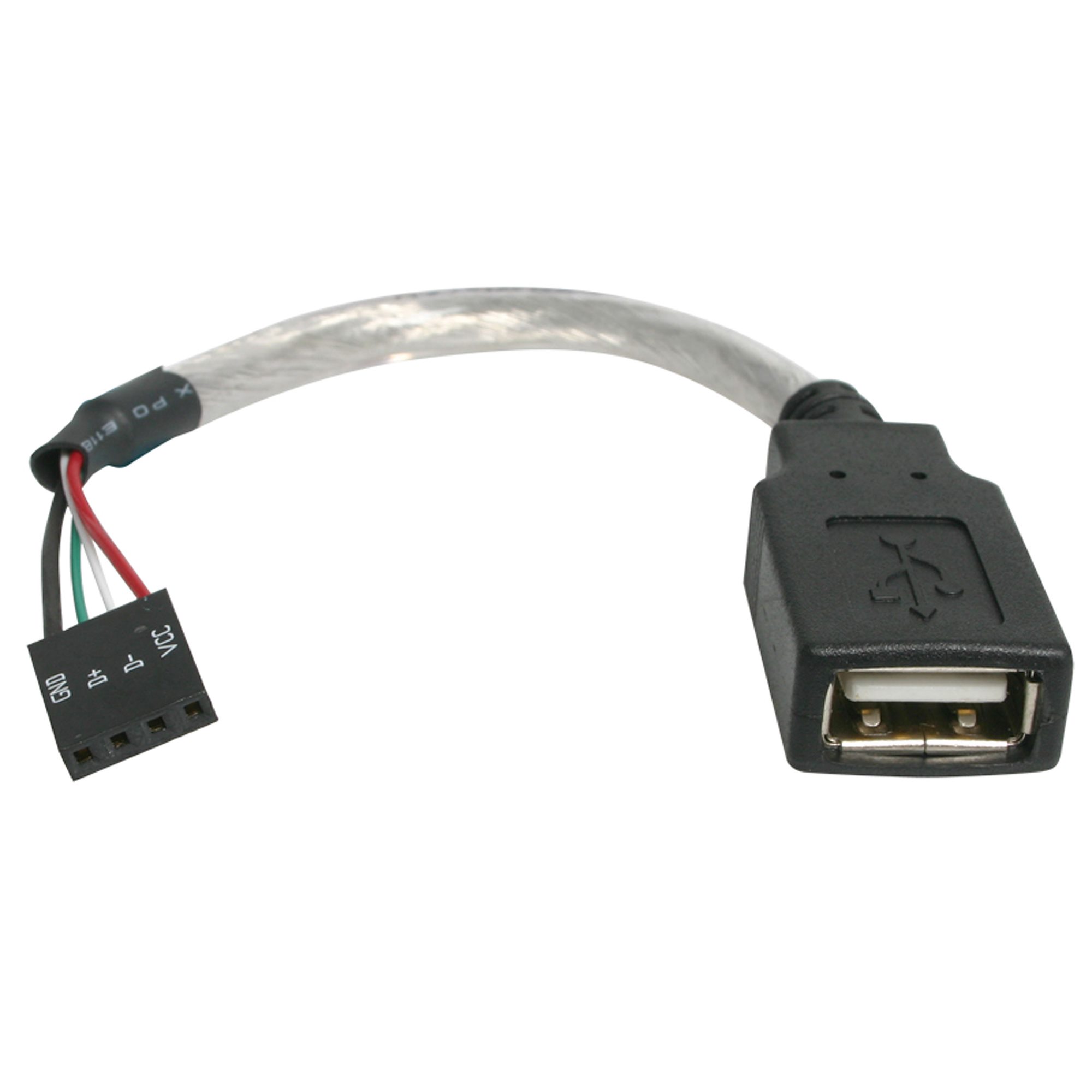 StarTech 6in USB 2.0 A to USB 4 Pin to Motherboard Header Adapter F/F - USB cable - USB (F) to 4 pin USB 2.0 header (F) - USBMBADAPT - USB cable - USB (F) to 4 pin USB 2.0 header (F) - 15 cm - for P/N: 35FCREAD, 35FCREADBK, 35FCREADREM
