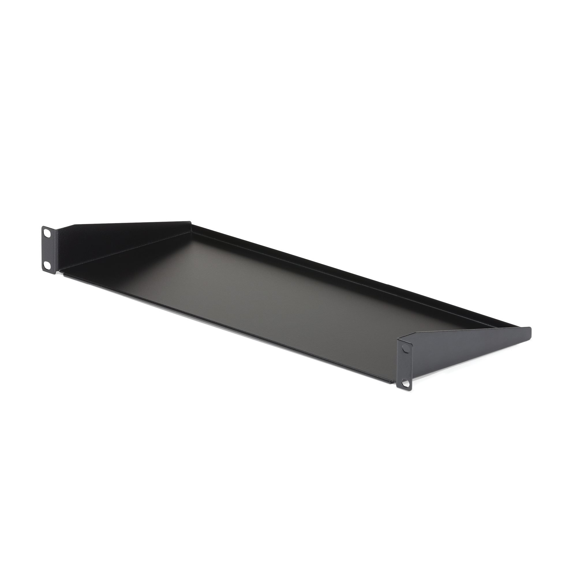 Startech 1U Server Rack Cabinet Shelf, 7in Deep Fixed Cantilever Tray, Rackmount Shelf for 19" AV/Data/Network Equipment Enclosure with Cage Nuts & Screws, 33lbs Weight Capacity - 1U Rack Shelf 7" Deep (CABSHELF1U) - Rack shelf - black - 1U - 19" - for P/