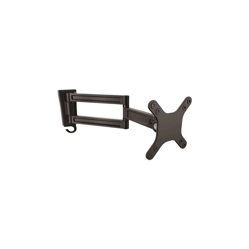 Startech Monitor Wall Mount - Dual Swivel - Supports 13'' to 34'' Monitors - VESA Monitor / TV Wall Mount - Wall Mount Swivel Monitor Arm - Black (ARMWALLDS) - Mounting kit (mounting plate, screws, monitor arm) - adjustable arm - for LCD display - alumini