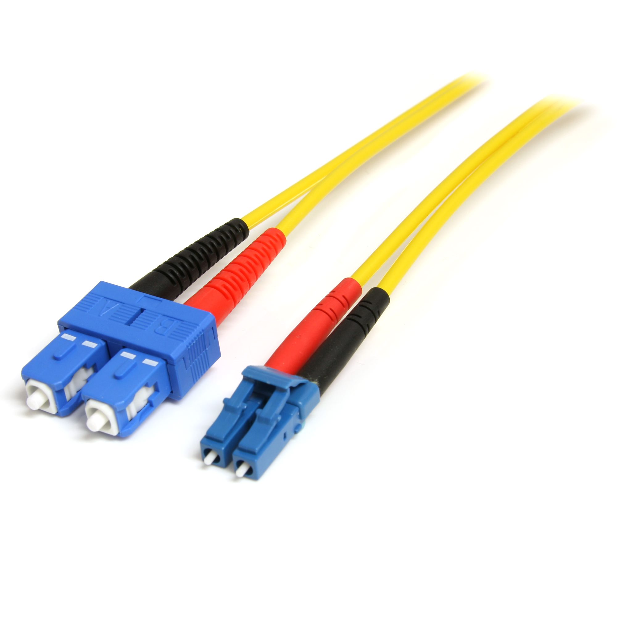 Startech 1m Fiber Optic Cable - Single-Mode Duplex 9/125 - LSZH - LC/SC - OS1 - LC to SC Fiber Patch Cable (SMFIBLCSC1) - Network cable - LC single-mode (M) to SC single-mode (M) - 1 m - 1 m - fibre optic - duplex - for P/N: SFPGLCSXMMST