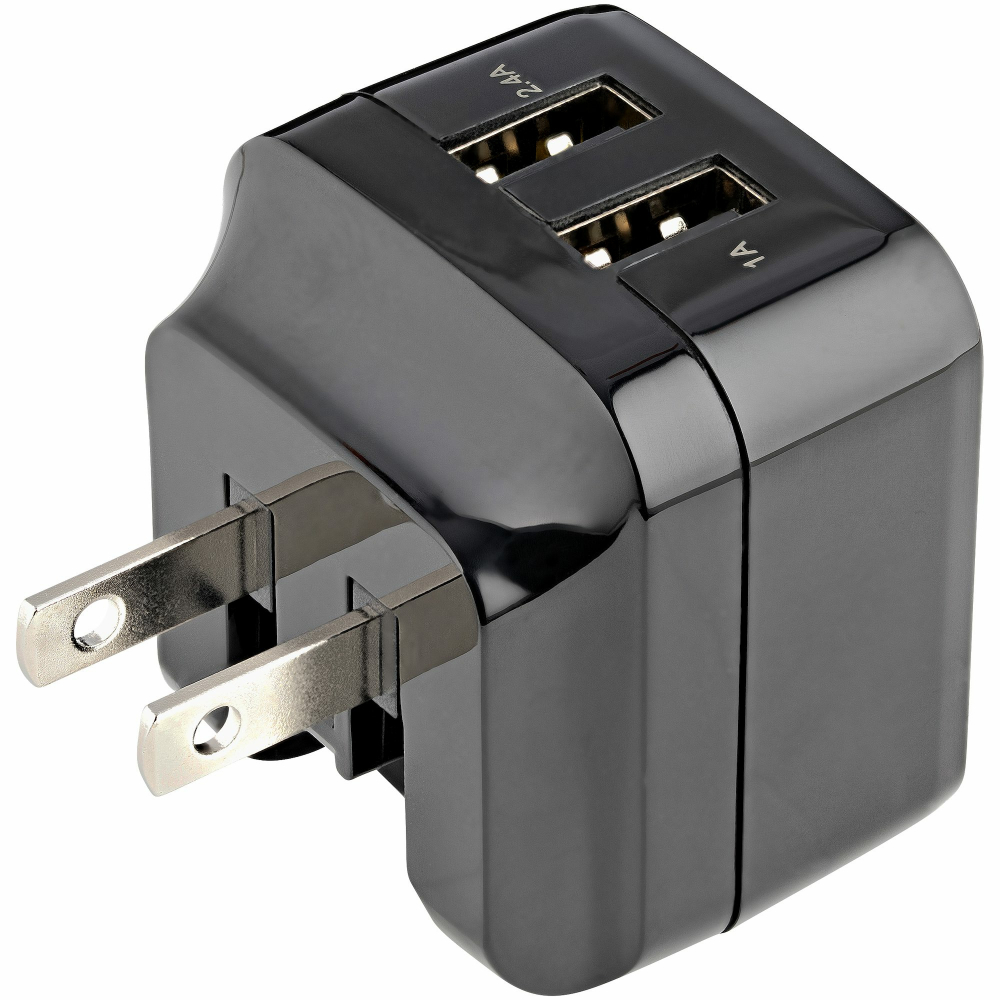 Startech Dual Port USB Wall Charger 17W/3.4A - Travel Charger 110V/220V - Power adapter - 17 Watt - 3.4 A - 2 output connectors (USB) - white - for P/N: USBLT1MWS, USBLT2MBR, USBLT2MW, USBLT30CMW, USBLTM1MBK, USBLTM1MWH, VID2VGATV3