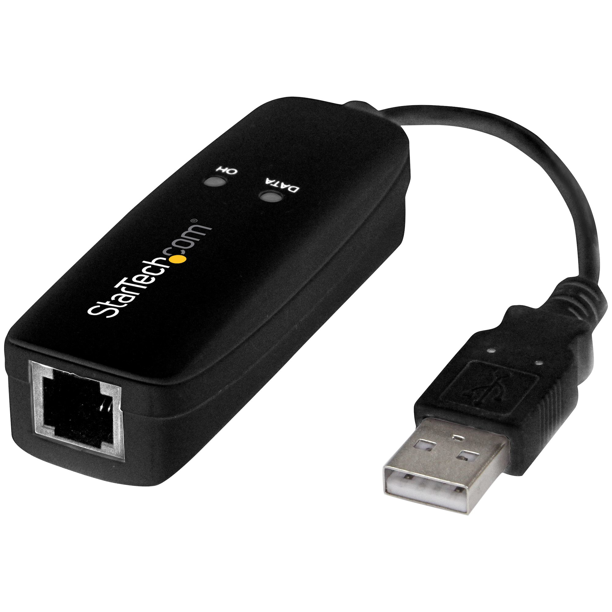 StarTech USB 2.0 Fax Modem, 56K External Hardware Dial Up V.92 Modem/Dongle/Adapter, Computer/Laptop Fax Modem, USB to Telephone Jack, USB Data Modem, Network Fax/CMR/POS - 56K V.92 Modem Dongle - Fax / modem - USB - 56 Kbps - K56Flex, V.90, V.92