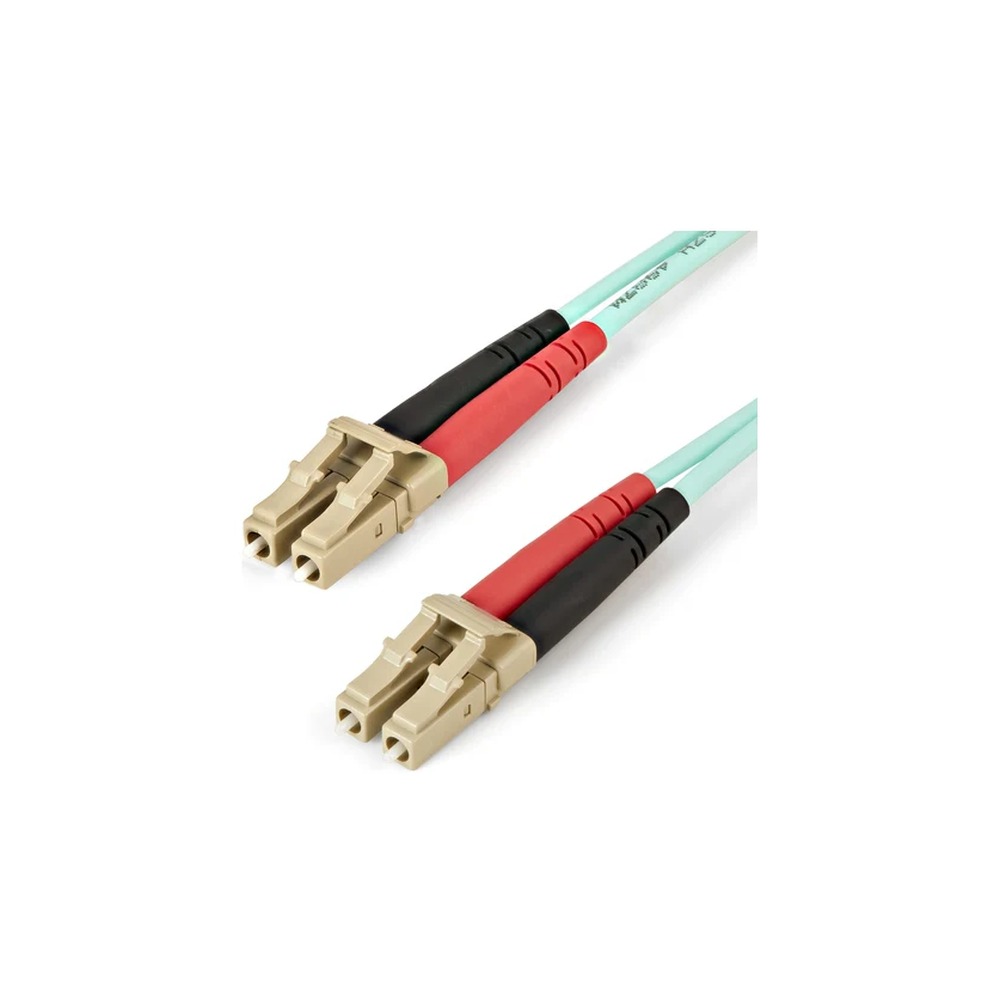 Startech Aqua OM4 Duplex Multimode Fiber - 16 ft / 5m - 100 Gb - 50/125 - OM4 Fiber - LC to LC Fiber Patch Cable (450FBLCLC5) - Network cable - LC multi-mode (M) to LC multi-mode (M) - 5 m - 5 m - fibre optic - duplex - 50 / 125 micron - OM4 - aqua