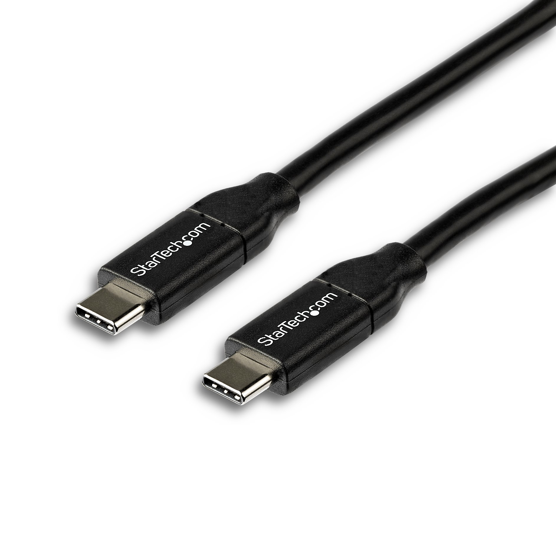 StarTech 2m 6ft USB C to USB C Cable - 5A PD - USB 2.0 USB-IF Certified - USB cable - USB-C (M) straight to USB-C (M) straight - Thunderbolt 3 / USB 2.0 / USB 3.0 / USB 3.1 - 5 A - 2 m - black