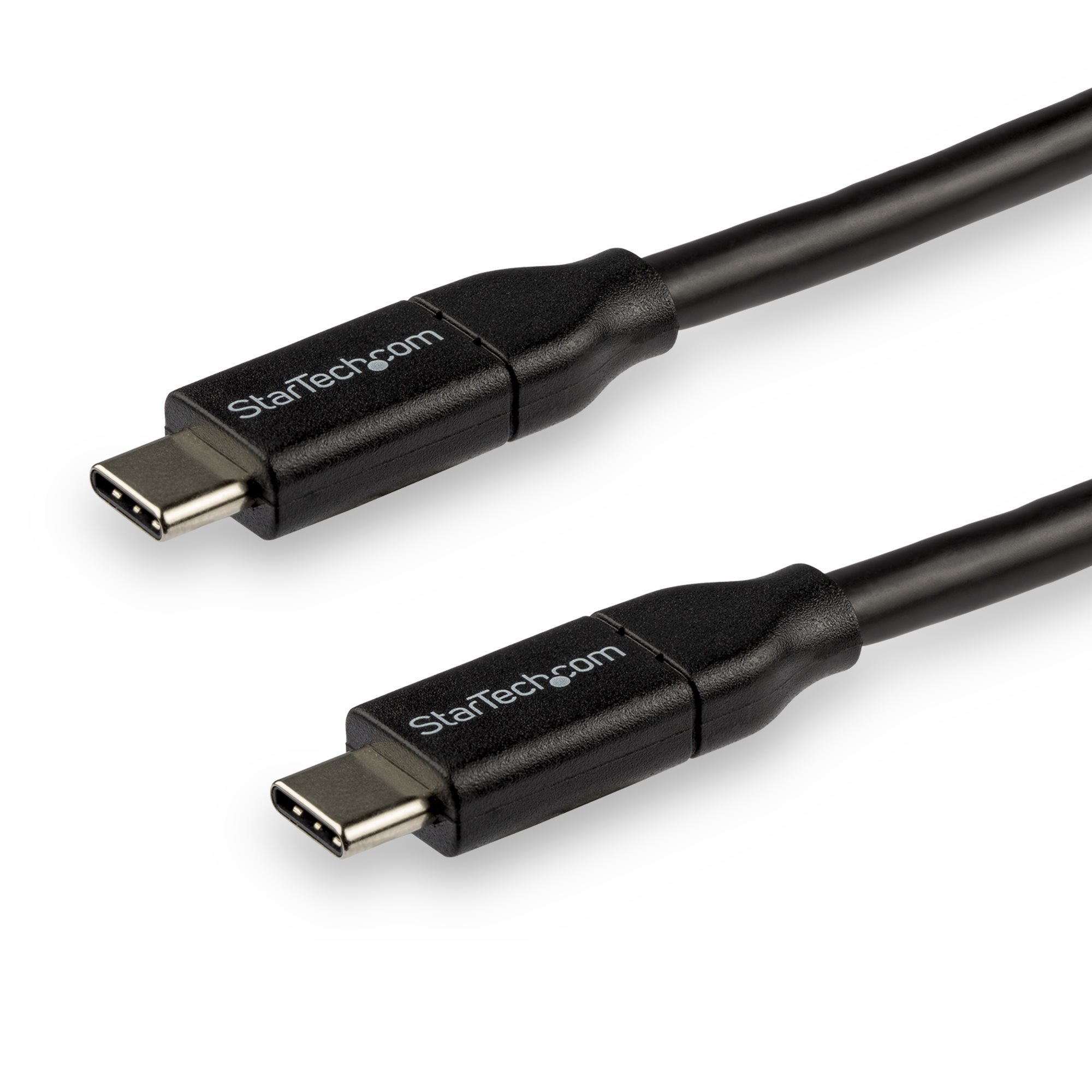 StarTech USB C To USB C Cable - 10 ft / 3m - USB-IF Certified - 5A PD - USB 2.0 - USB Type C Charging Cable - USB C Fast Charge Cable (USB2C5C3M) - USB cable - USB-C (M) to USB-C (M) - Thunderbolt 3 / USB 2.0 - 5 A - 3 m - black