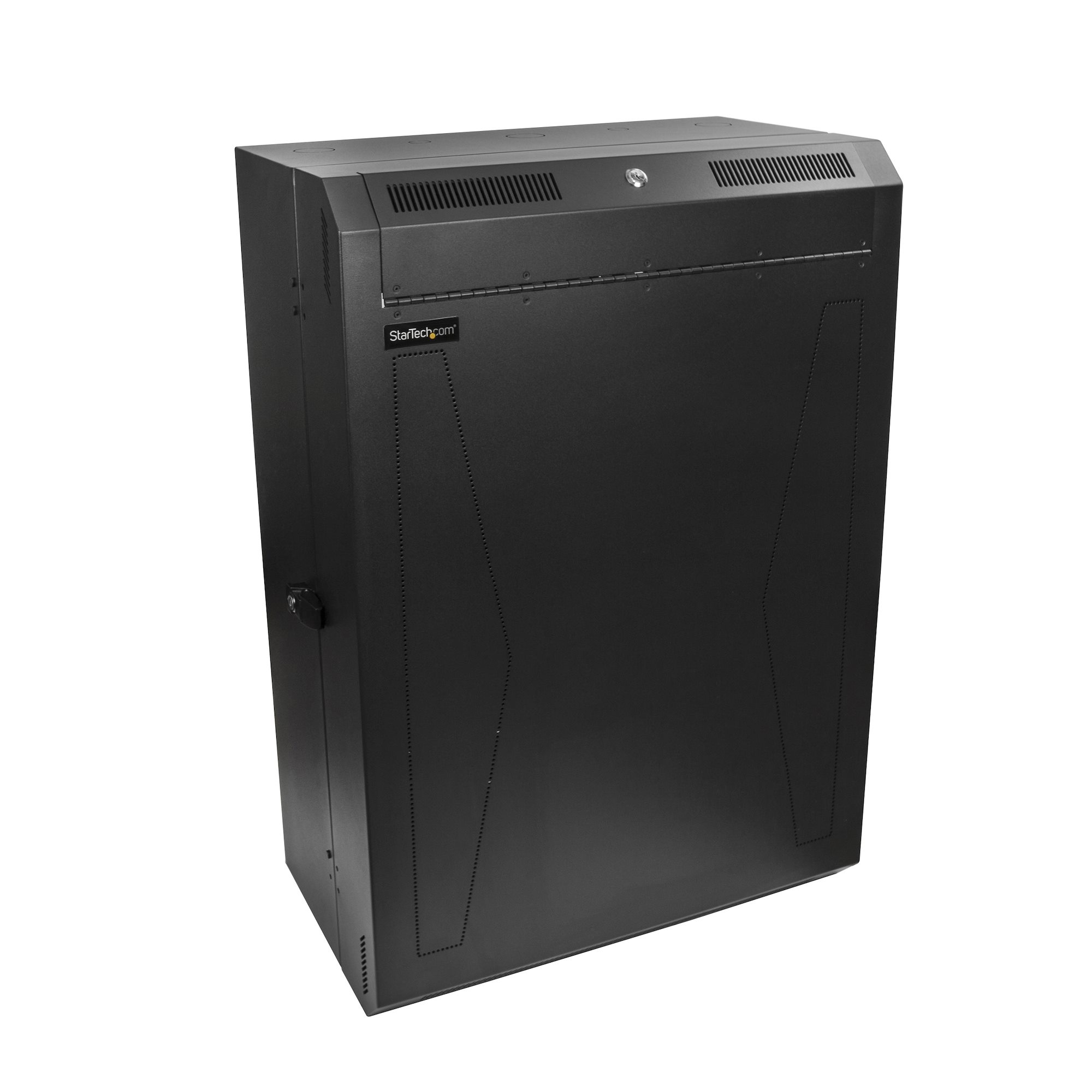 Startech 8U 19" Vertical Wall Mount Server Rack Cabinet, Low Profile (15"), 30" Deep Locking Network Enclosure with 2U for Switch Patch Panel Router Mounting IT/Data Cabinet Assembled - 19 Inch Wallmount Rack (RK830WALVS) - Rack enclosure cabinet - wall m