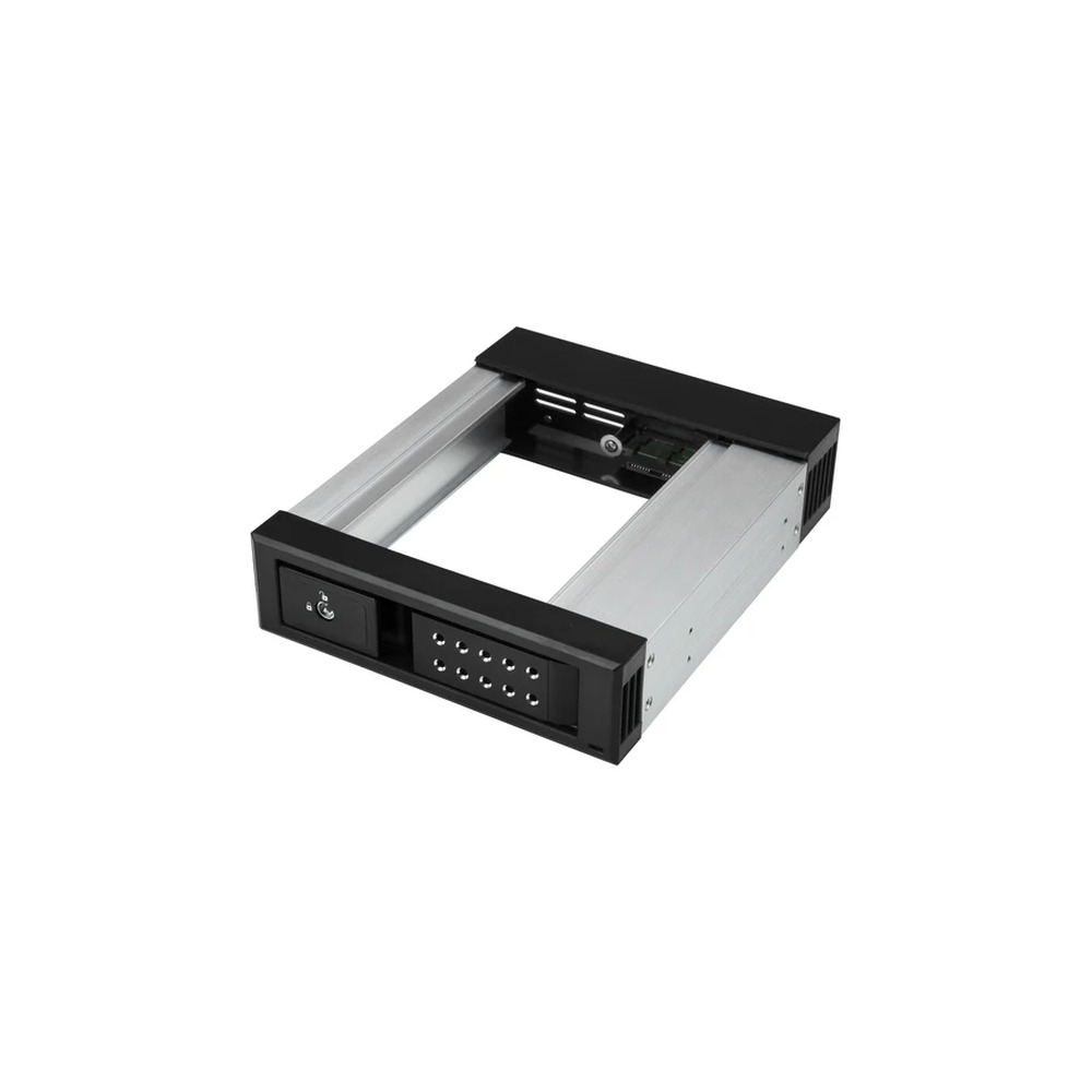Startech 5.25" to 3.5" Trayless Hard Drive Hot Swap Bay - Removable Hard Drive Bay for 3.5" SATA/SAS Drives - Aluminum (HSB1SATSASBA) - Storage bay adapter - 5.25" to 3.5" - for P/N: 25SATSAS35HD
