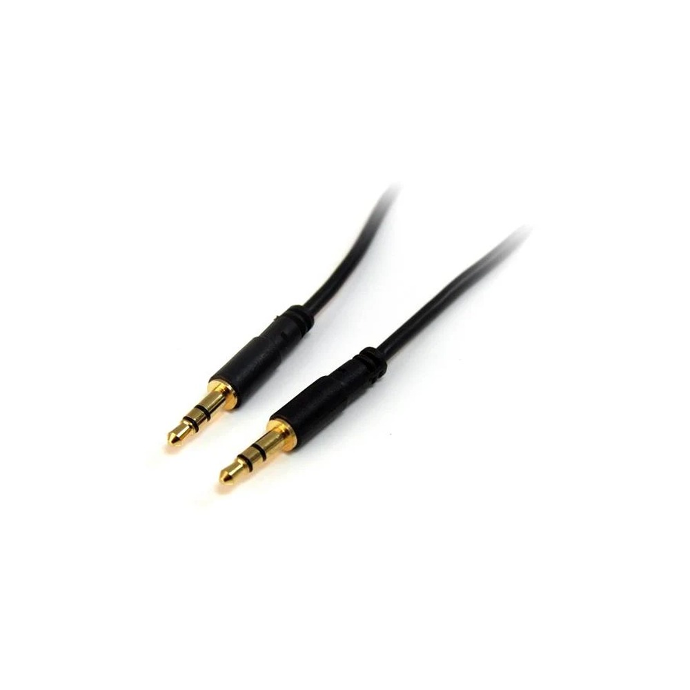 Startech 6 ft Slim 3.5mm Stereo Audio Cable - M/M - 3.5mm Male to Male Audio Cable for your Smartphone, Tablet or MP3 Player (MU6MMS) - Audio cable - mini-phone stereo 3.5 mm male to mini-phone stereo 3.5 mm male - 1.8 m - black - for P/N: KITBXAVHDPEU, K