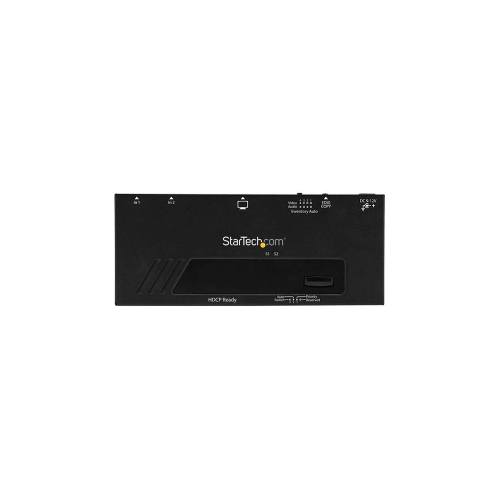 Startech 2 Port HDMI Switch w/ Automatic and Priority Switching - 2 In 1 Out HDMI Selector with Automatic Priority Switching - 1080p (VS221HDQ) - Video/audio switch - desktop - for P/N: SVA12M2NEUA, SVA12M5NA