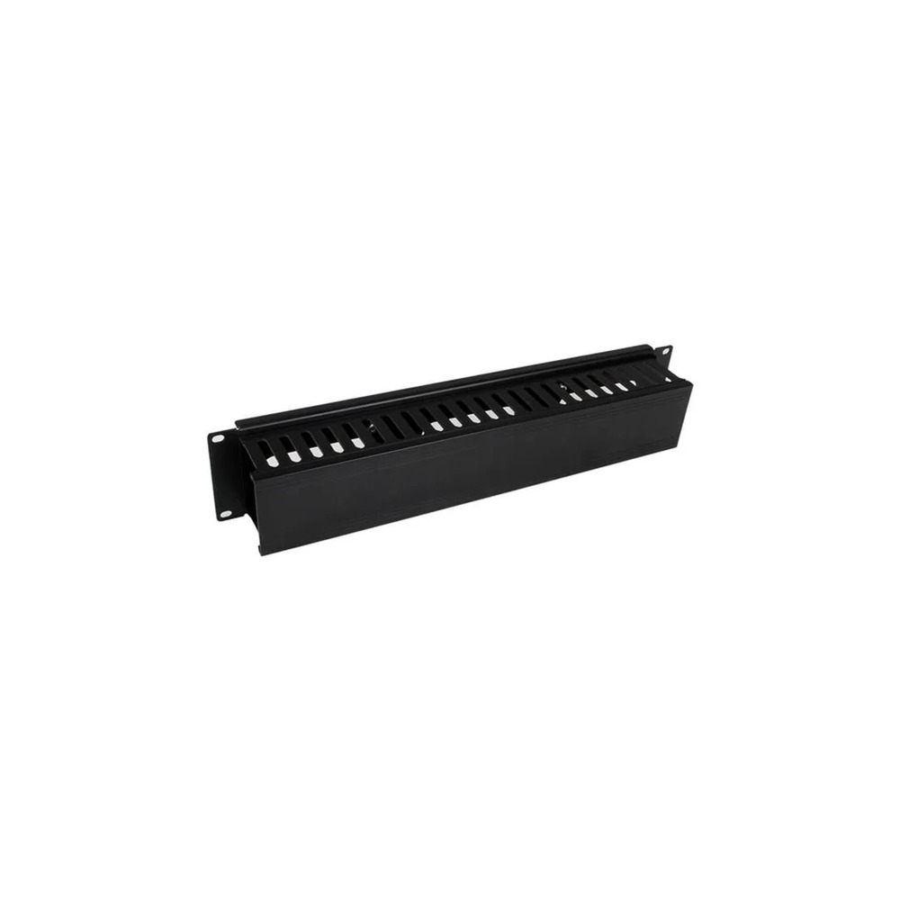 Startech Horizontal 2U Server Rack Cable Management Finger Duct w/ Cover - 19" Network Rack Wire Duct Raceway Panel - Slotted Wire Duct (CMDUCT2U) - Rack cable management panel - black - 2U - 19" - for P/N: RACK-18U-20-WALL-OA, RACK-21U-20-WALL-OA, RK3236
